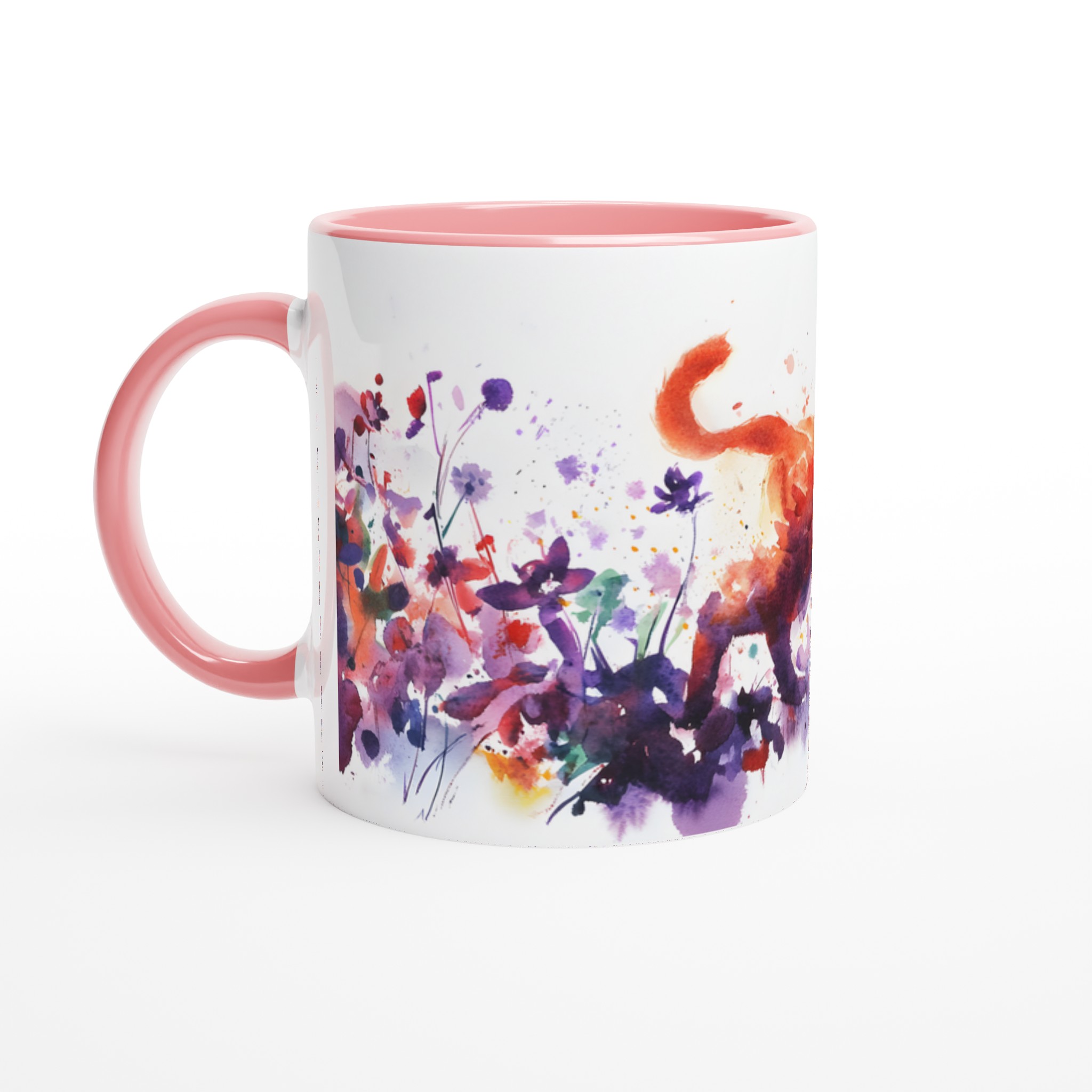 Konstfull Katt & Blommor - Akvarell Mugg | Välj bland 7 Färgstarka Keramikmuggar 6 9792aa91-f072-4cf3-b3fc-2b9ac7f4ed67