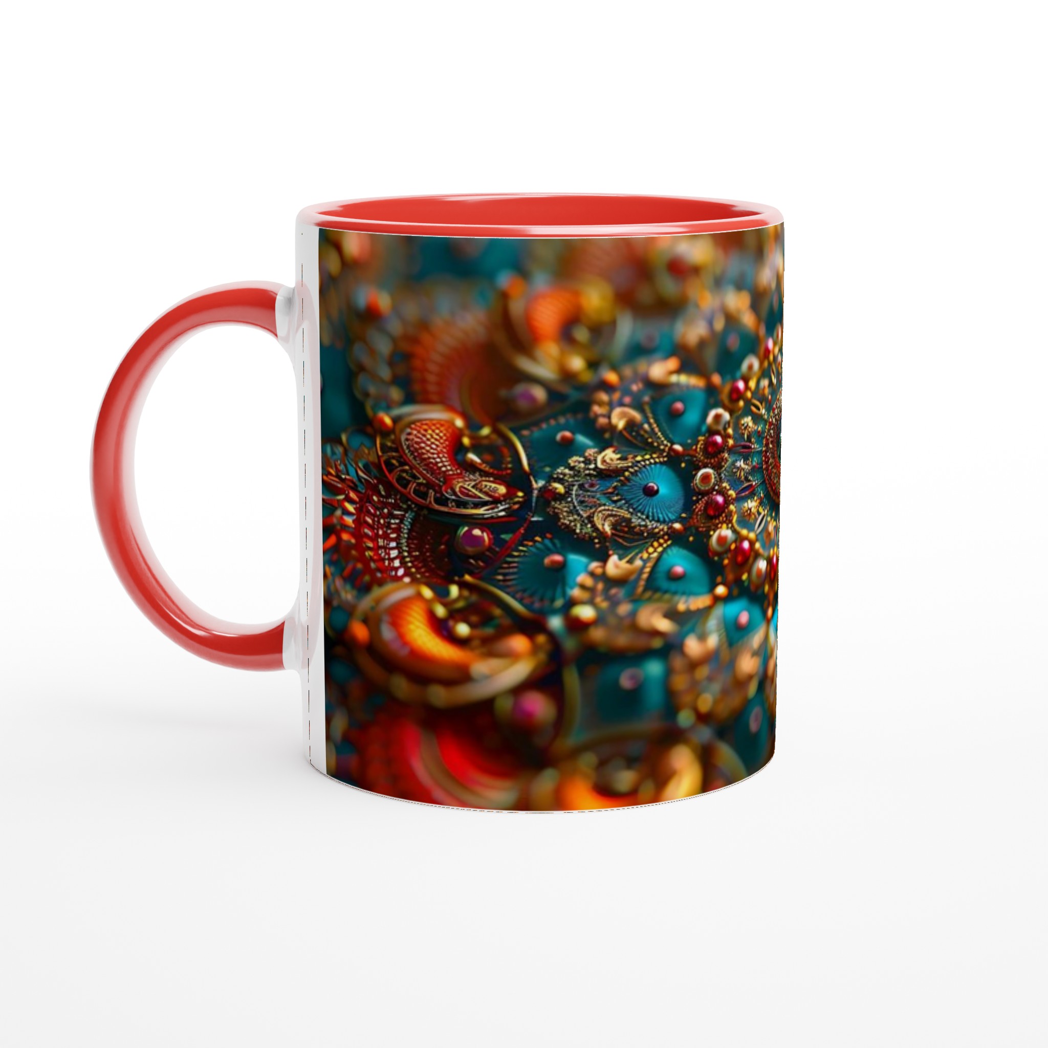 Mångfärgad Mandalainspirerad 11oz Keramikmugg – Vibrerande Design & Lyxiga Detaljer 5 9795eb44-bab4-4195-a7ae-3840b9a88f11