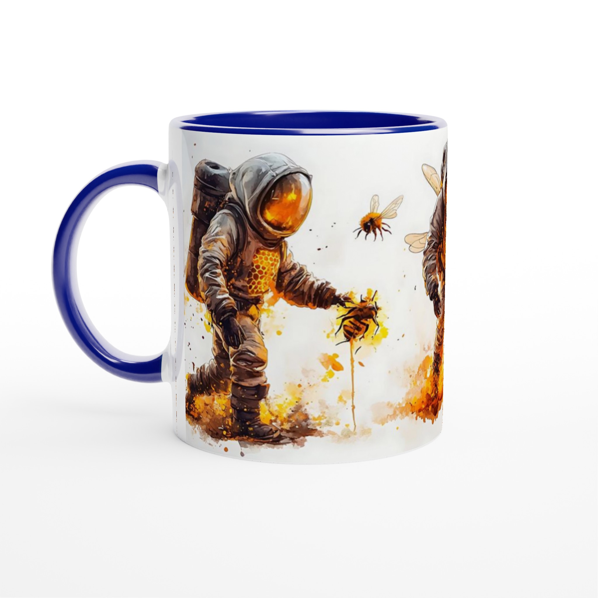 Bee-suit Astronaut Watercolor Mugg – Fånga rymdens sötma i din hand, välj din färg! 2 97c94c1e-3c21-4b77-b383-bb92d8fdd9b6