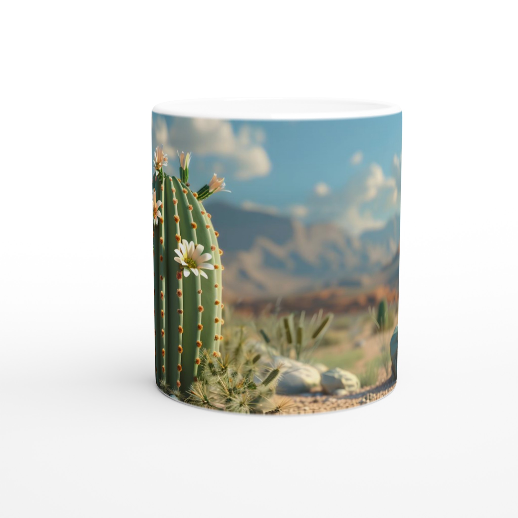 Kaktusblomster Keramikmugg - 11oz, Levande Desert Blommor för Kaffe & Te 8 97cf66e7-dd40-4b52-a70f-031721bb21fe