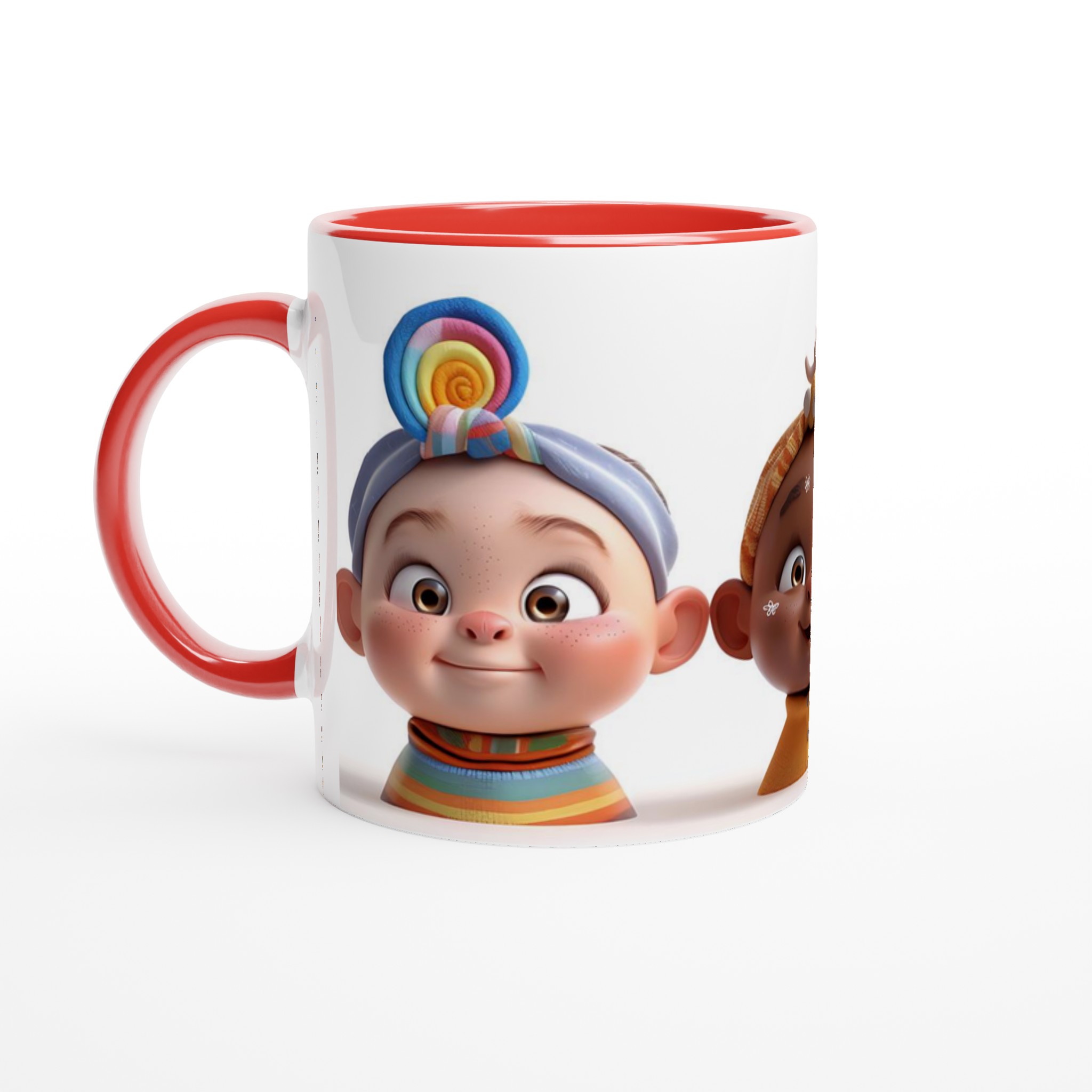 Söta Barnansikten Keramisk Mugg – Färgglad Glädje för Kaffe, Te och Varm Choklad – 11 oz i Väljbar Färg 5 97ea2b1e-3a63-40b1-93dd-af3be3b6b534