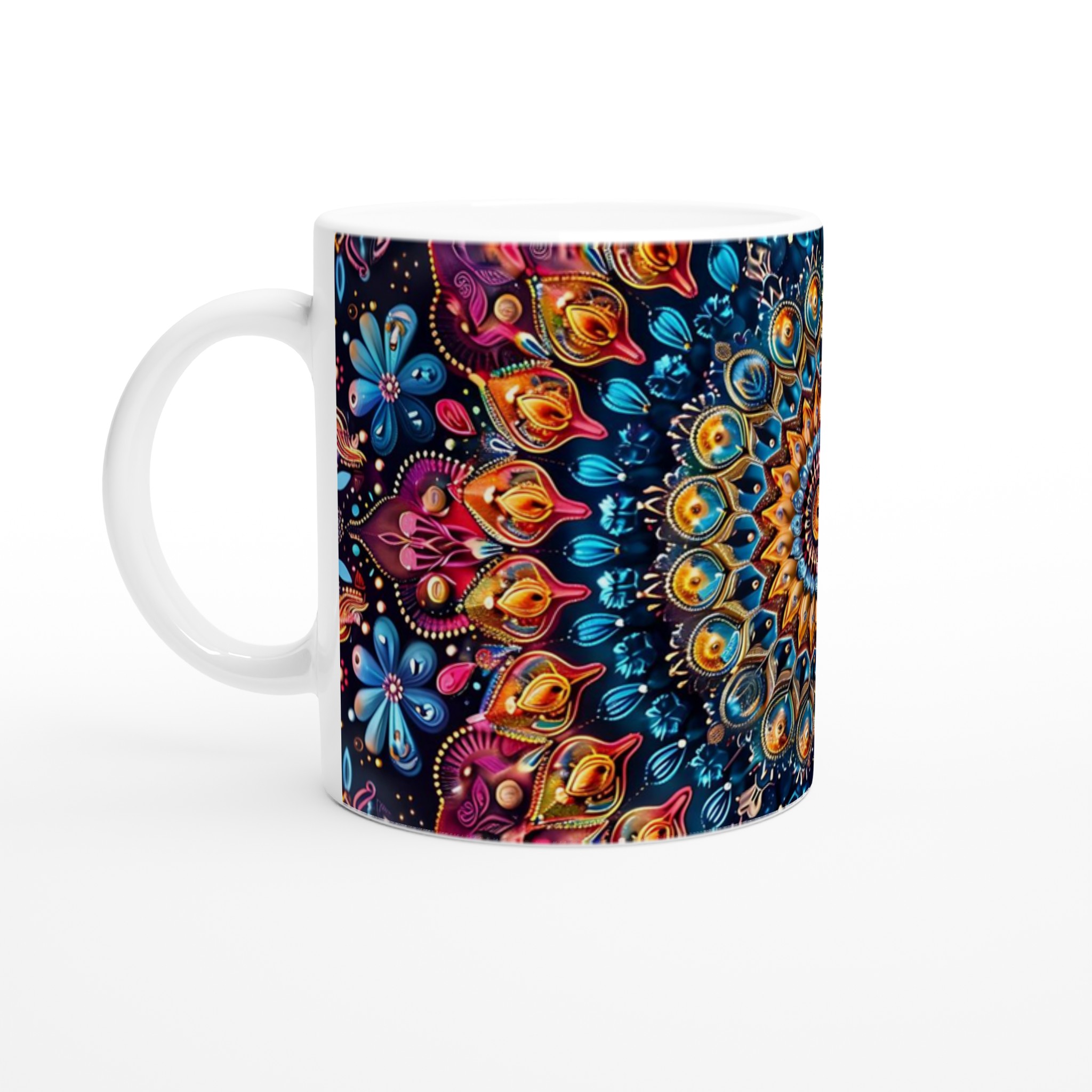 Kosmisk Mandala Keramikmugg - 11oz, Levande Design i Valfri Färg 1 97fff961-c71e-4e5b-836e-739cc916b9f5