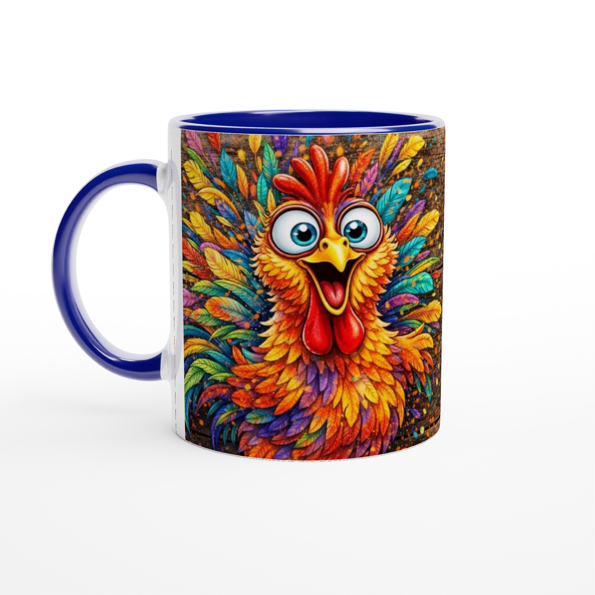 Vit 11oz keramisk mugg med färgstarkt Chicken Life-design i flera livfulla keramfärger 2 980ef53f-f0df-4a00-90ed-d6f3be4be04b