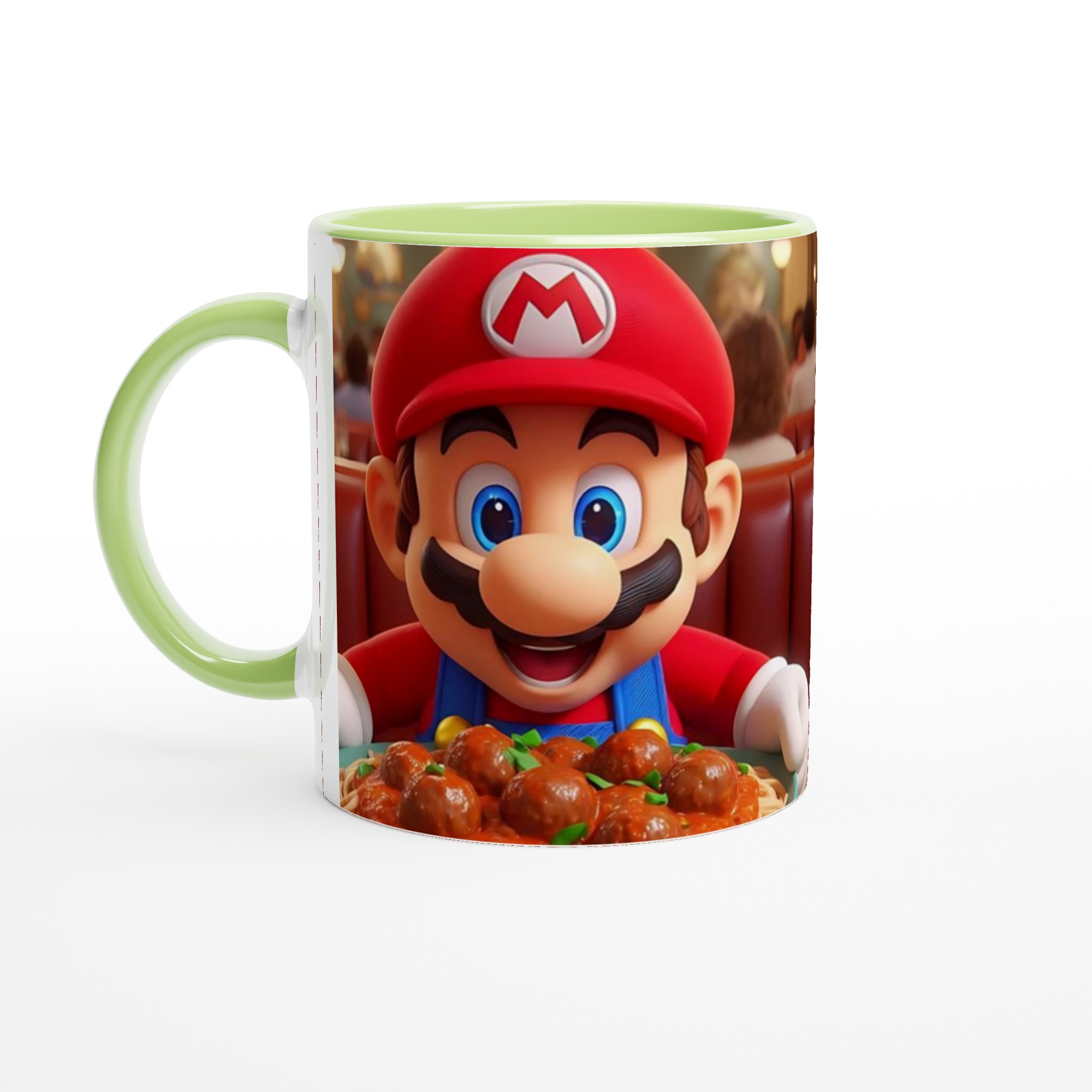 Vit 11oz keramisk mugg med lekfullt Mario-tema – välj bland sju livfulla keramiska färger 7 9832500a-a897-421f-af8f-0fcadf428c64