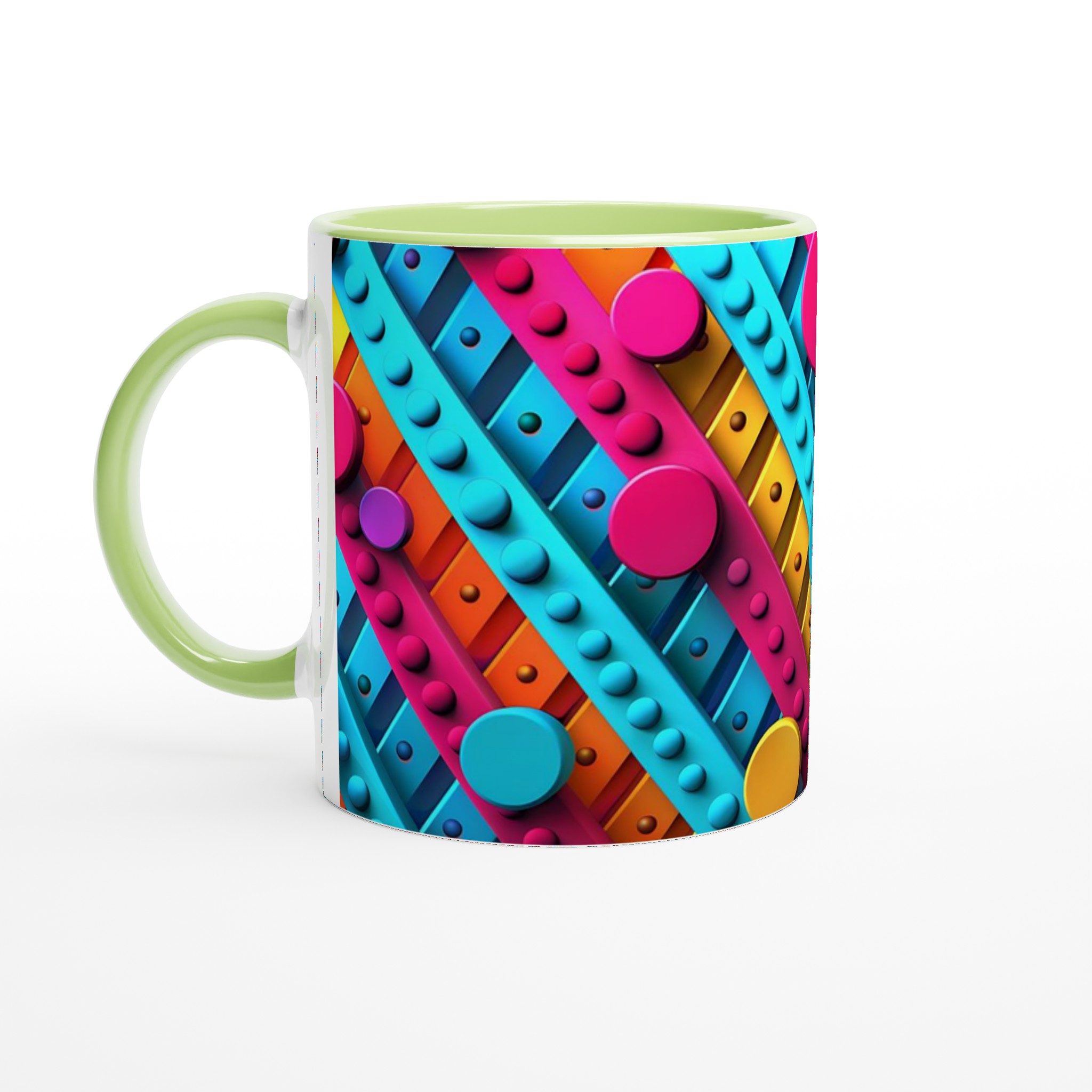Mångfärgad Pop Art Keramikmugg – 11 oz kaffemugg med dynamisk design i ditt val av sju livfulla färger 7 984355fc-2db3-4704-bee1-f97cf3b36377