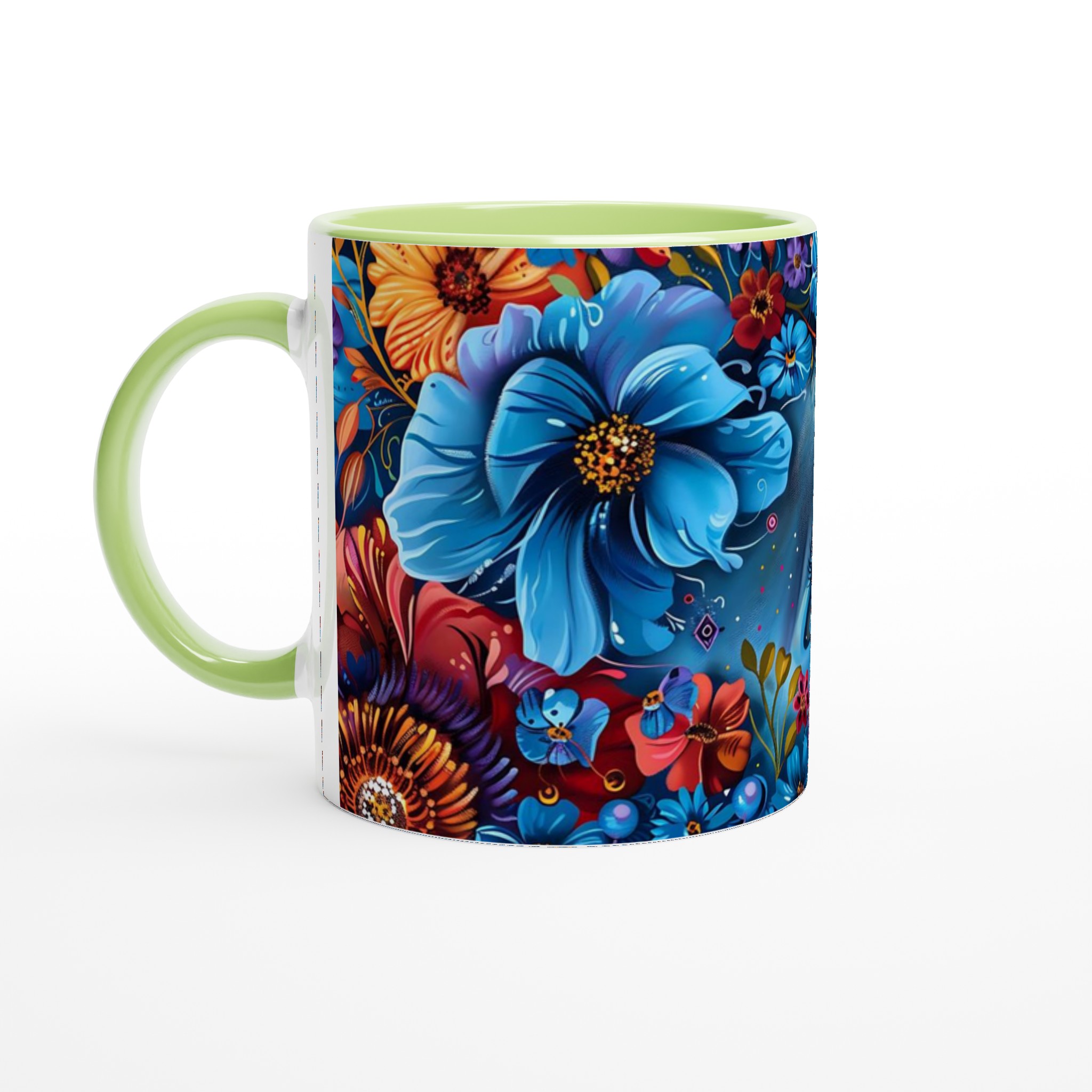 Magical Floral Eye Keramikmugg – En Konstnärlig Kaffestund i Levande Färger, Välj bland 7 Livfulla Nyanser 7 987129e7-4468-40d1-b4bc-15674879f905