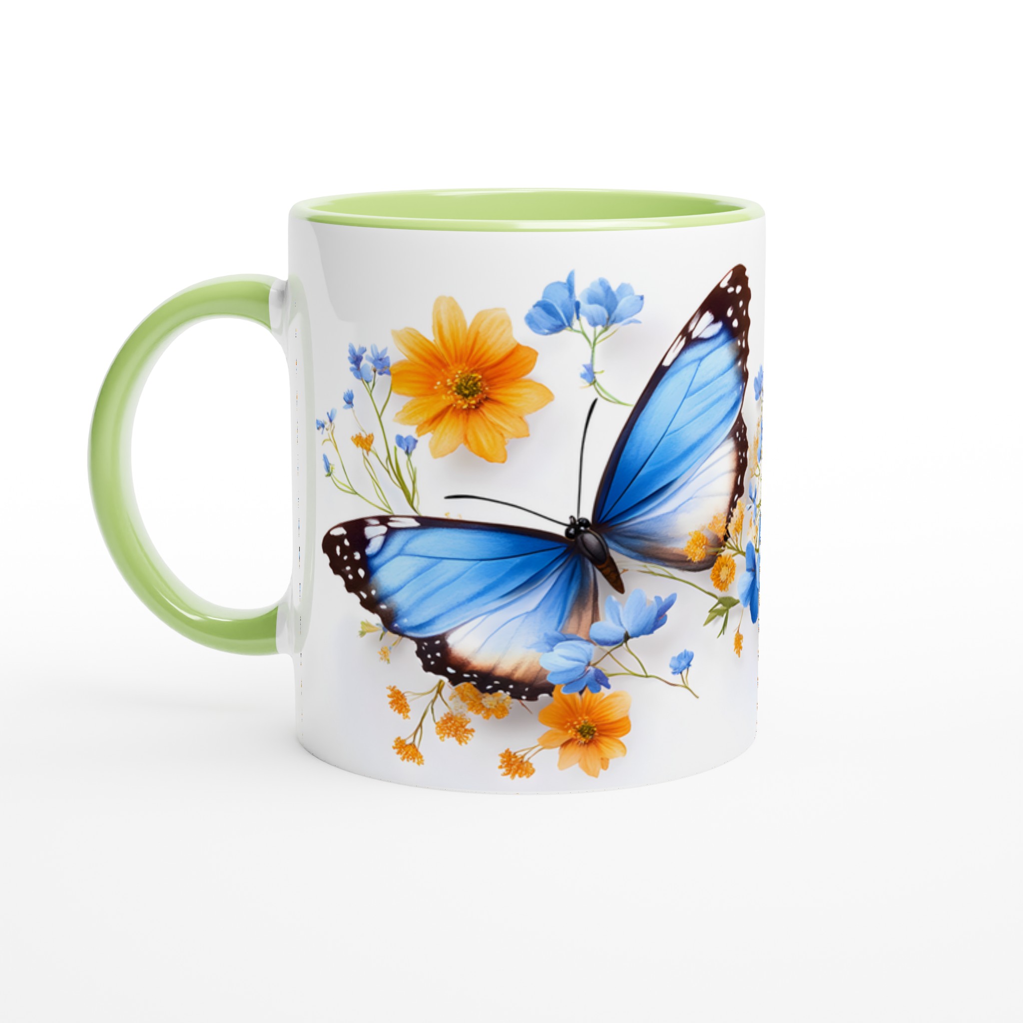 Fjärilsparads Mugg – 11oz Keramisk Mugg med Livfulla Fjärilar och Blommor i Flera Färger 7 9879a593-b83d-41bc-86f8-3615fb53d2b1