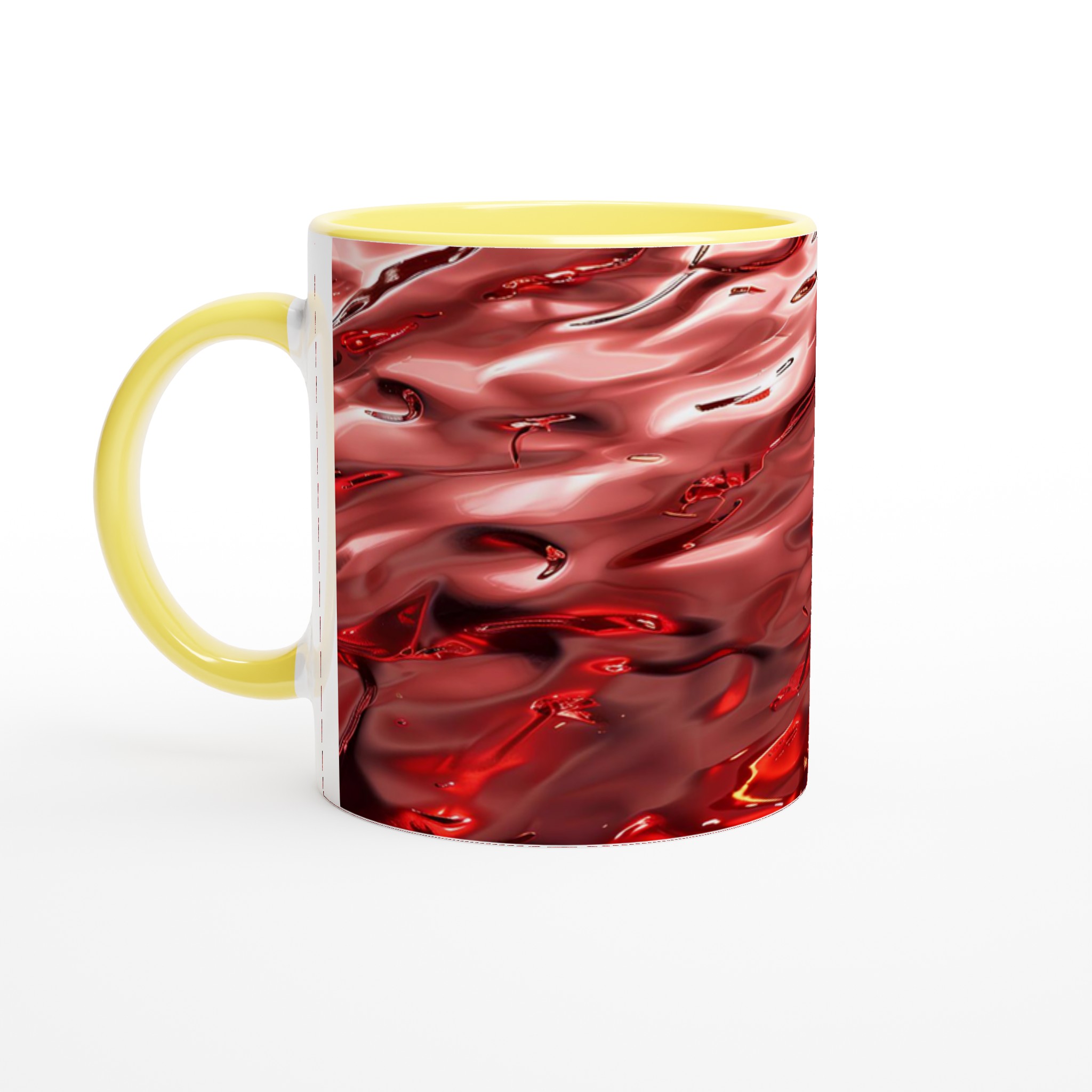 Abstrakt Röd Känsla 11oz Keramisk Mugg – Ge Din Kaffestund En Konstnärlig Touch, Välj Din Färg! 3 987d133d-6ebd-4c6e-a5fa-13ad54691ae4