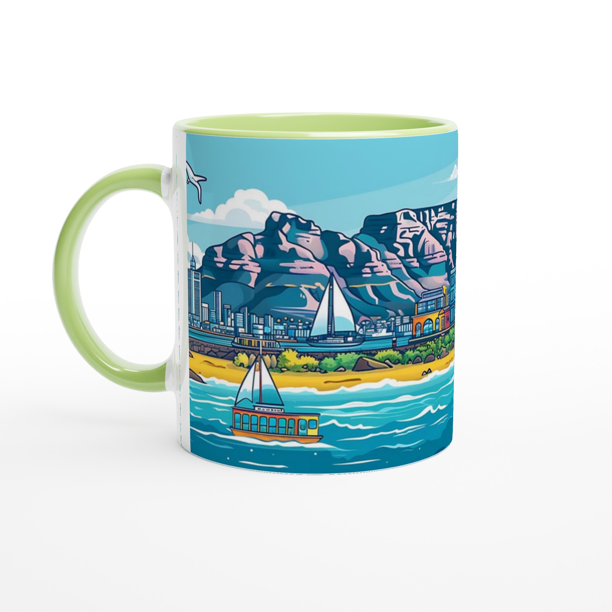 Kapkrogen Mugg - Färgglad Akvarellscen från Kapstaden 7 9880f78e-4ec3-40a0-8686-c8415d4e7b92