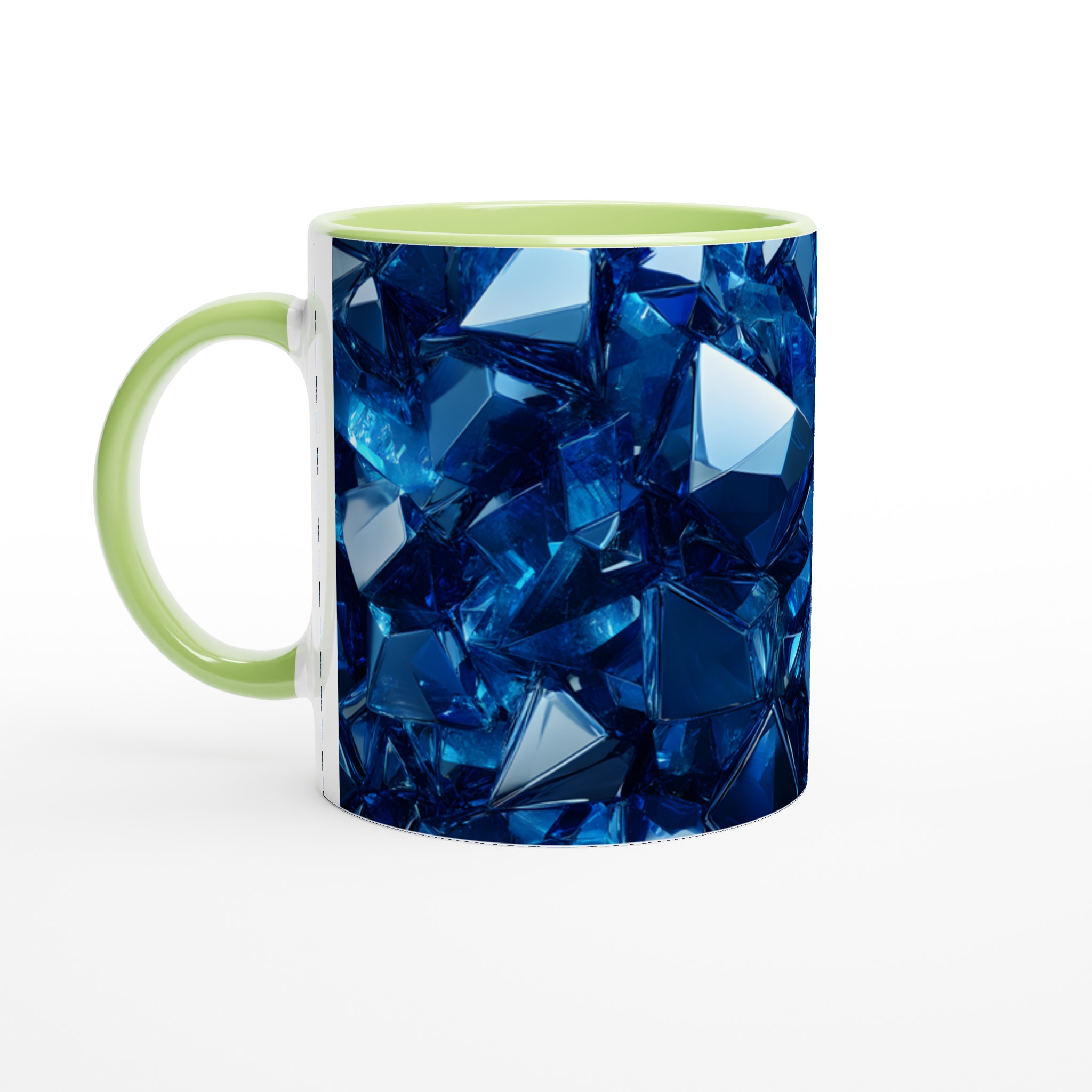 Glänsande Blå Iskristall 11oz Keramisk Mugg – Geometrisk Design för Din Favoritdryck 7 98a7f8bd-fb48-45bf-9cbb-aa070099d46a