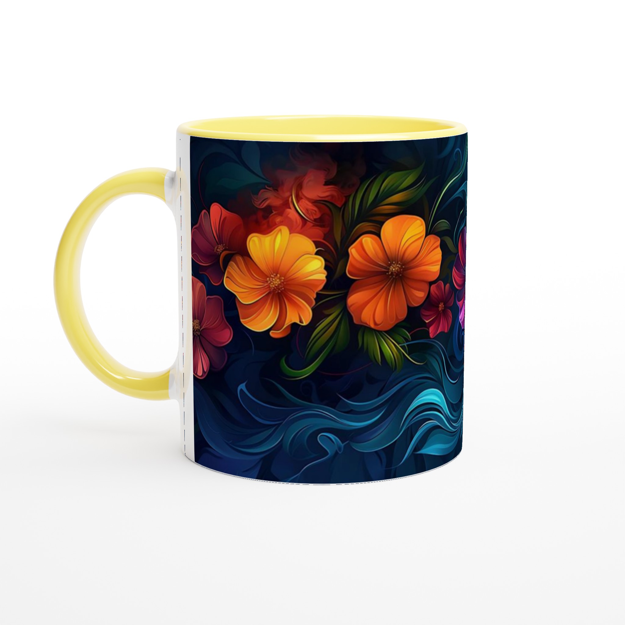 Konstfull Blomsterfärg – 11oz Keramikmugg i ditt Val av 7 Livfulla Nyanser 3 98c230d2-d854-452d-a3d3-b73767c53a7e