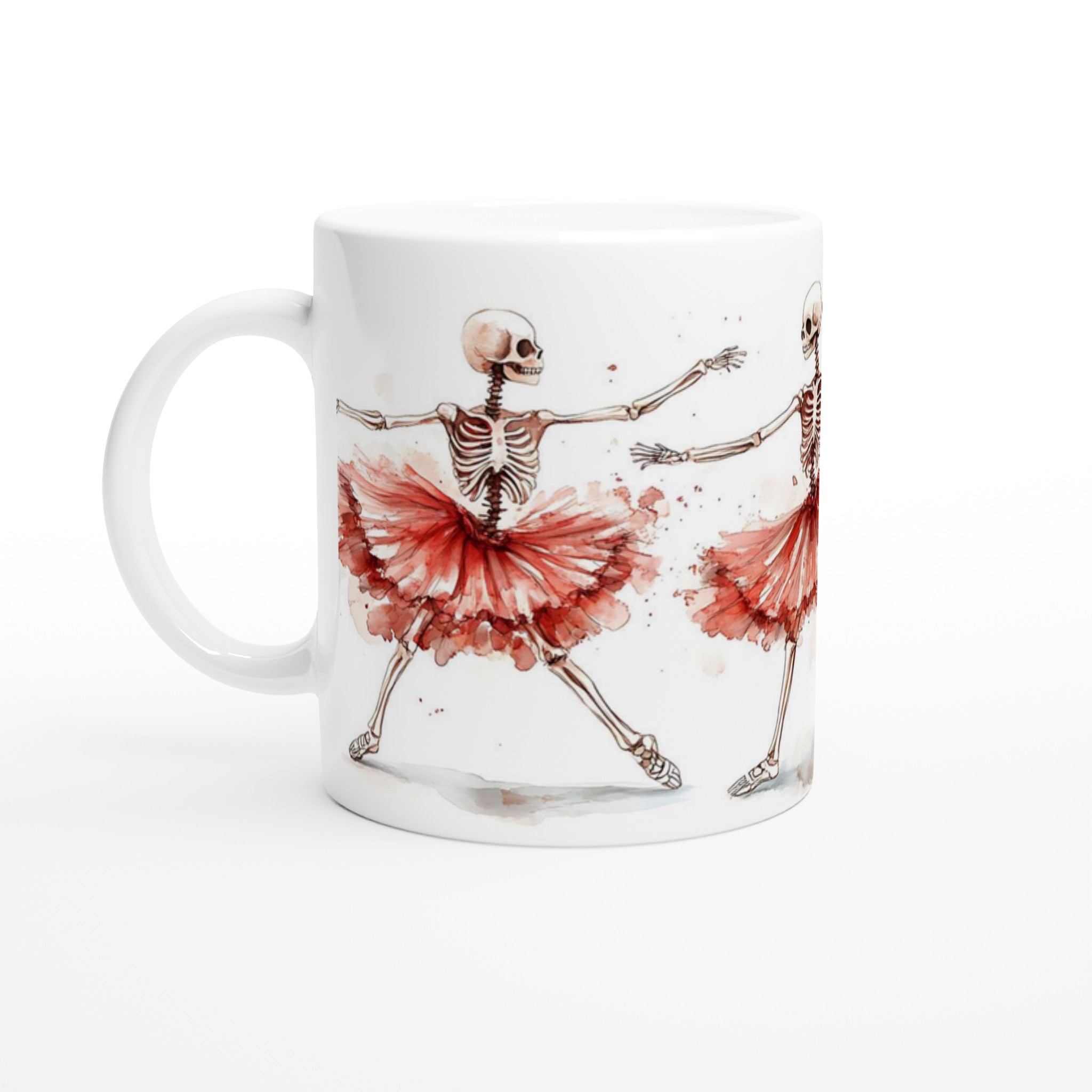 Dansande Ballerina Skelett Mugg - Vattentät Akvarell Stil - Välj din färg 1 98e7f4a1-77b5-4cc4-8571-8c55e5a824fe