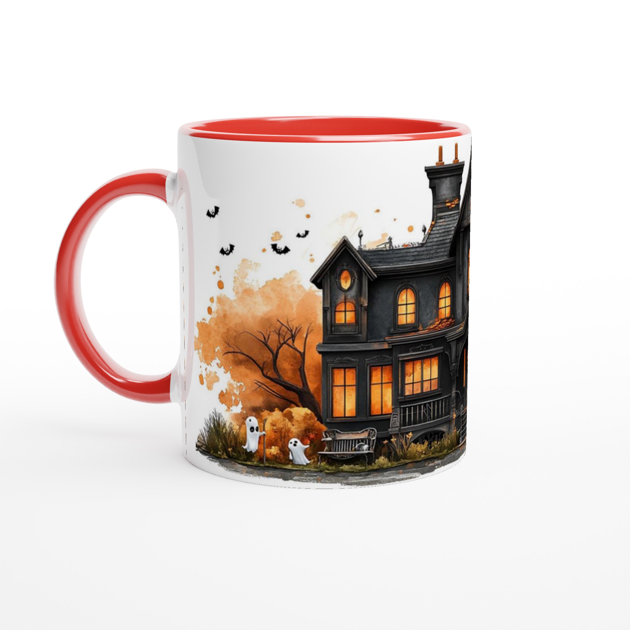 Mystisk Spökhus Mugg - Halloween Kaffemugg med Akvarellkänsla i Valfri Färg 5 98ff8e4f-6a8f-4896-abde-7c7d5c79b666
