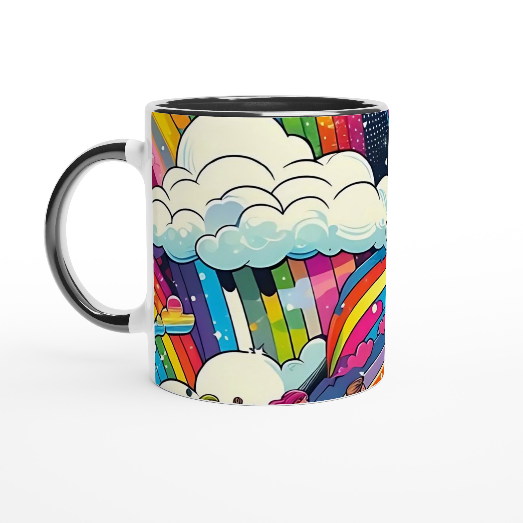 Färgstark 11oz keramisk mugg med regnbågsinspirerat motiv i flera keramfärger 4 991dc576-8734-4d7f-8c1e-d24d46fc5ff2