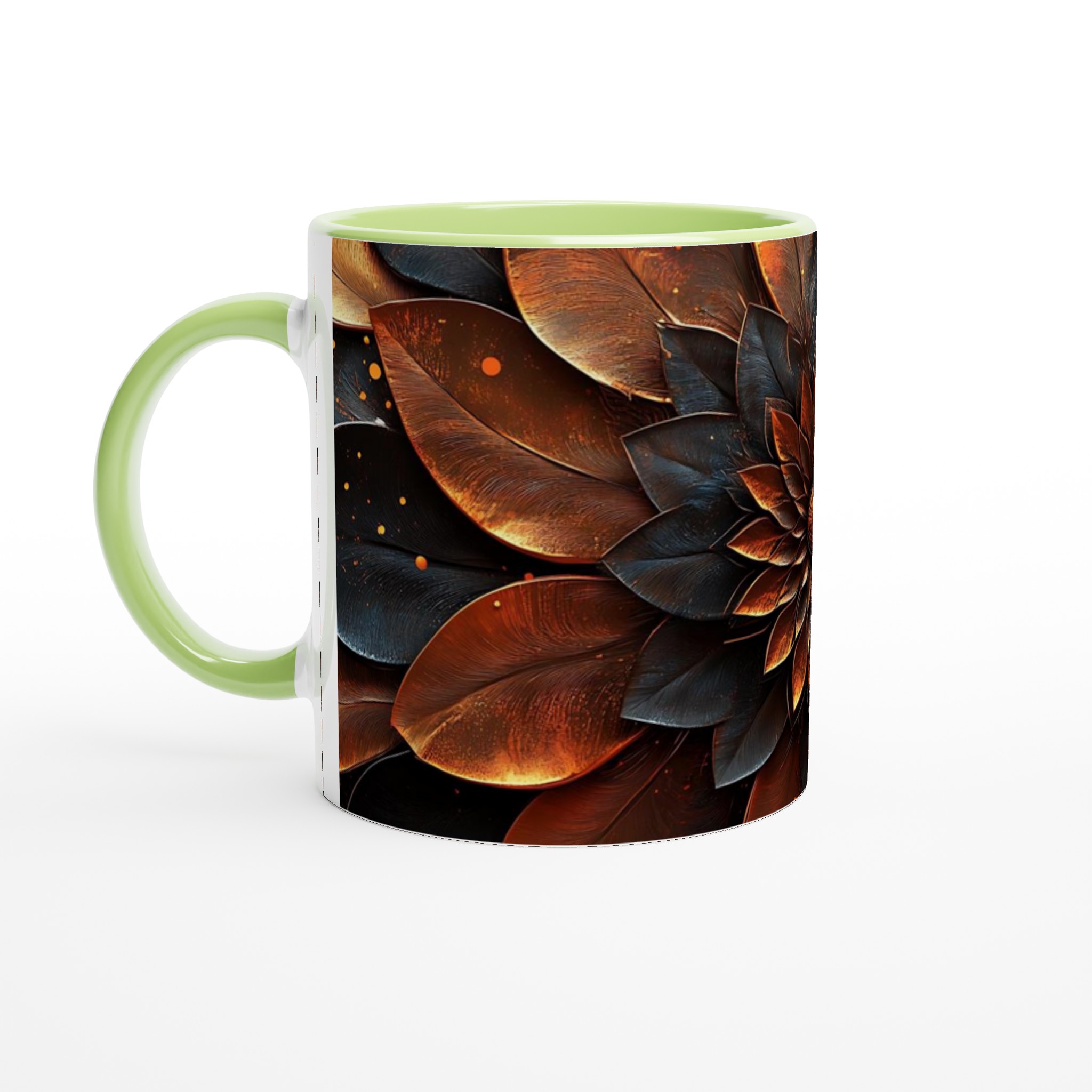 Mörk abstrakt lotusblomma 11oz keramisk mugg – Färgval för din unika stil 7 992525d5-07e5-49c4-82d9-33c30db9a5c5