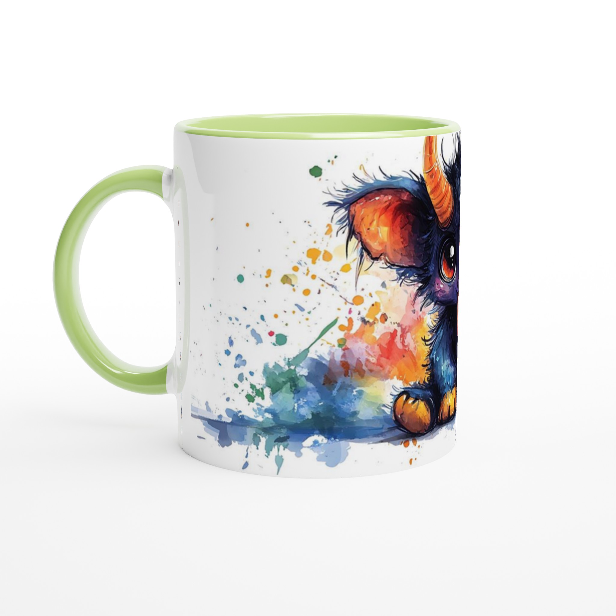 Söt Liten Djävul Keramikmugg – Färgglad Akvarell Stil 11oz Kaffemugg 7 993fae59-4e9a-4004-951e-bbea85ad8be0