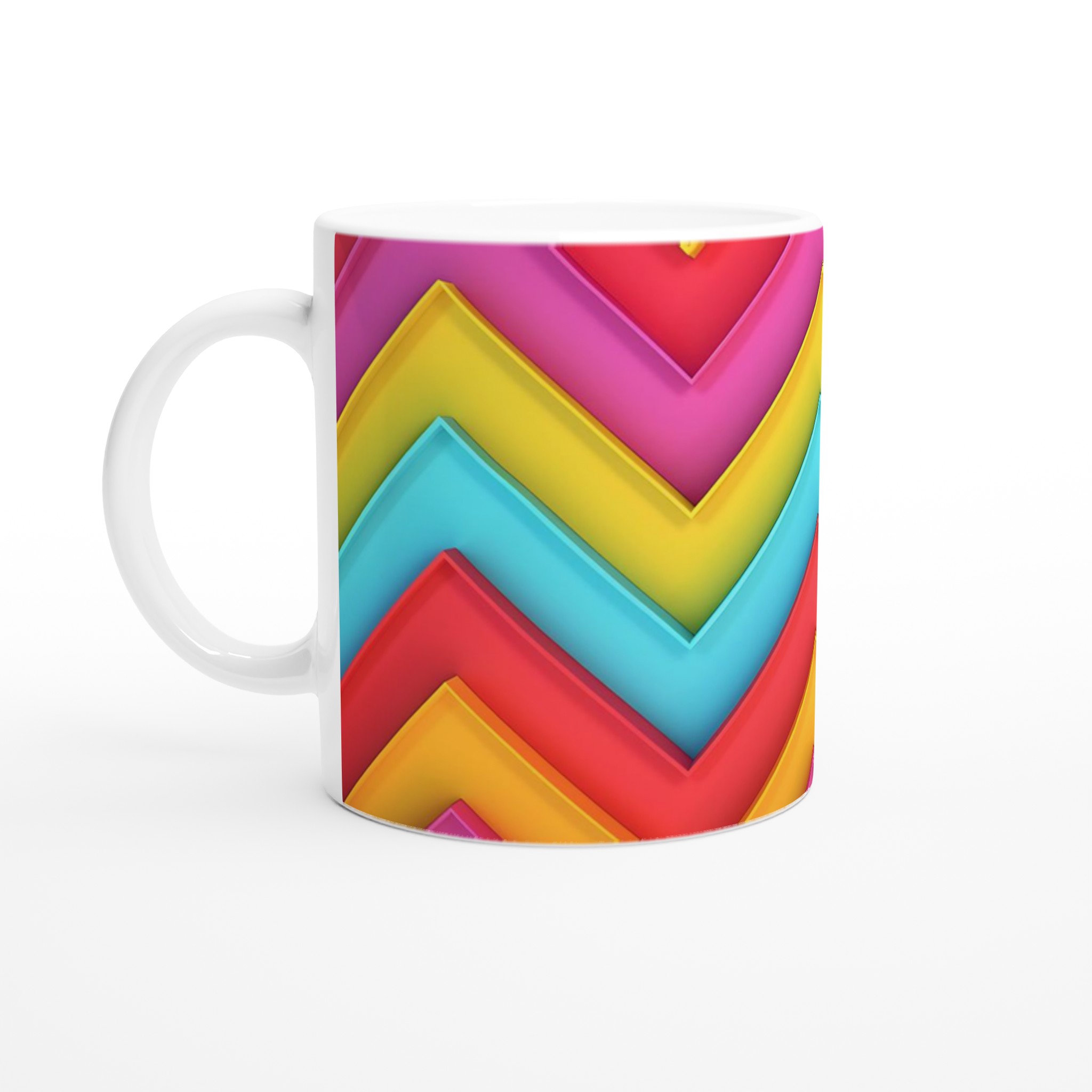 Färgglad Chevron Keramisk Mugg - Välj bland 7 Livfulla Nyanser för Din Perfekta Kaffestund! 1 9960ce5e-8845-4980-acb1-22f3cb24445e