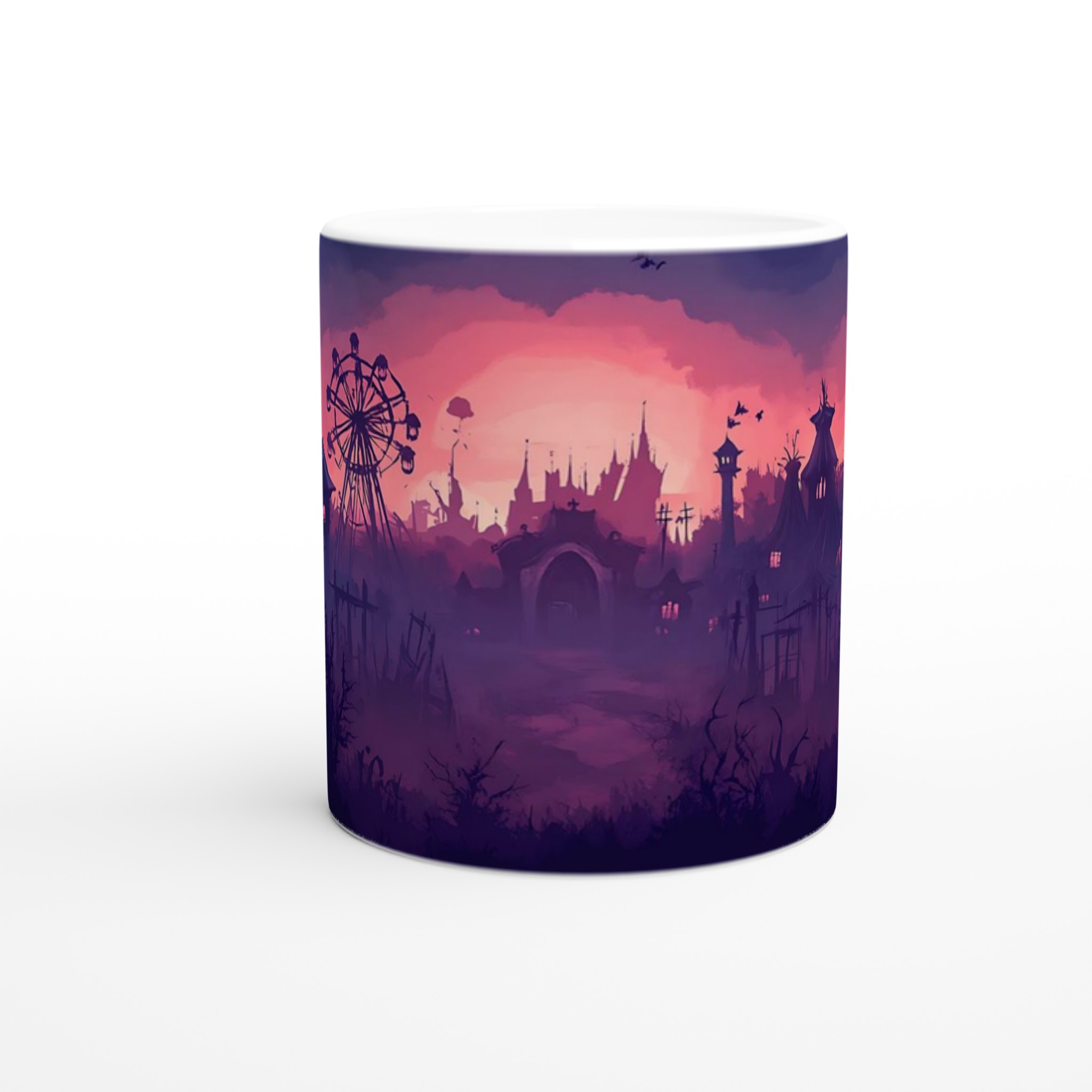 Magisk Midnatt Karneval 11oz Keramikmugg – Spöklik Charm i Rosa och Lila 8 99c5ebd9-5533-49cc-8226-185e17c70021
