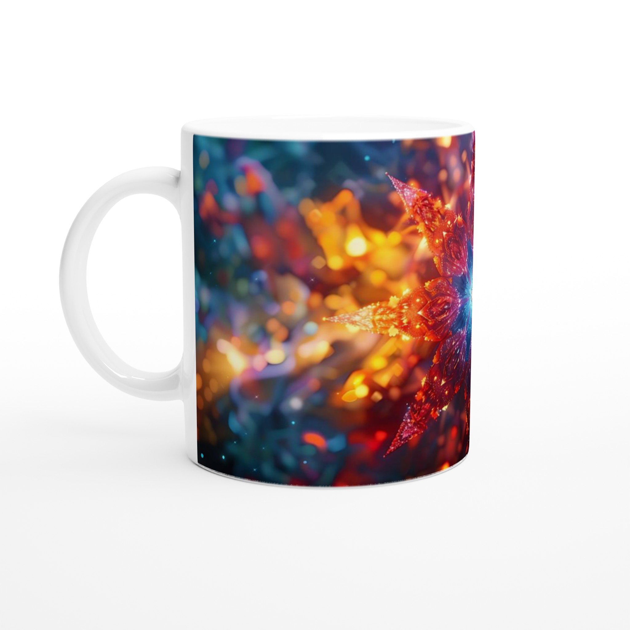 Kosmisk Blomster Keramisk Mugg – Lysande Galaktisk Design i Ditt Val av Färg 1 99ca1569-07a0-49fc-808e-e84f543740be