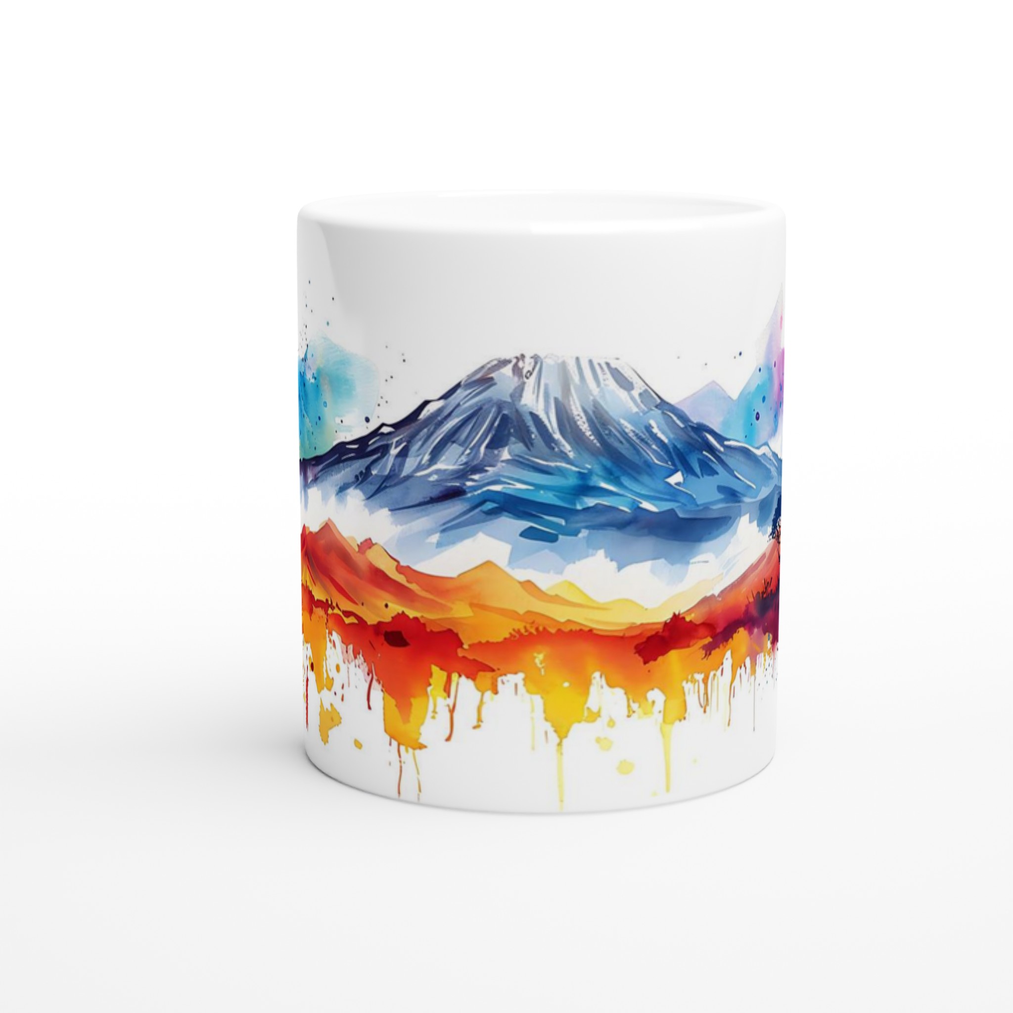 Akvarell Berg & Solnedgång Kaffemugg – Färgsprakande 11oz Keramikmugg i ditt val av 7 nyanser 8 99f11349-678e-440d-aec1-a4880d8009af