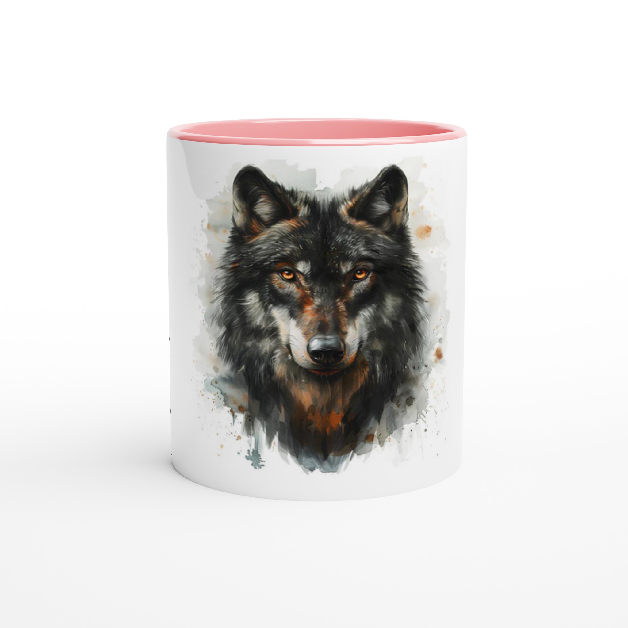 Mystisk Varg Akvarell Mugg – 11oz Keramikmugg med Färgad Insida, Perfekt för Vildmarksälskaren 3 9a12d40e-155c-40e5-9c3b-4242032739e2