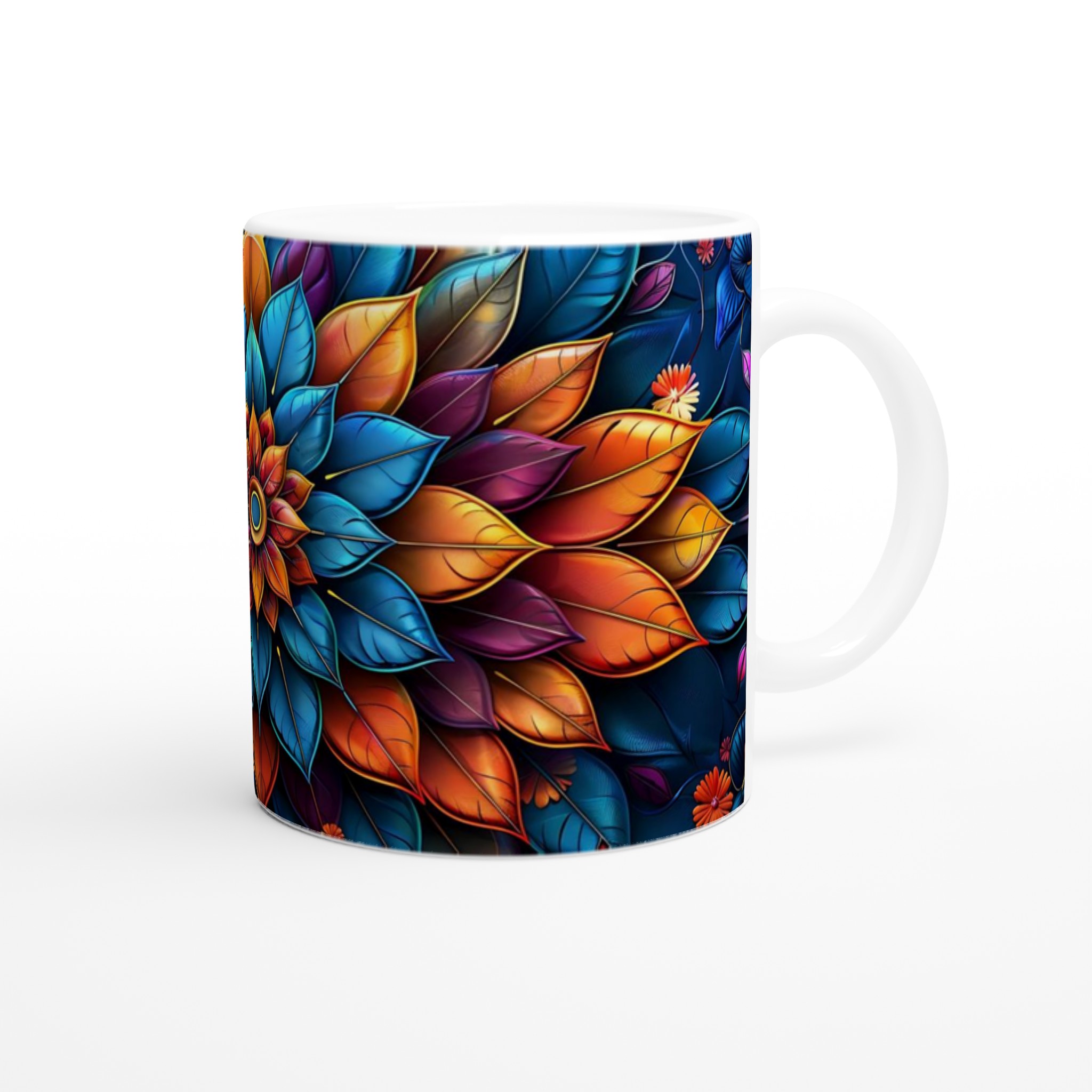 Färgglad Mandala Keramikmugg - 11oz, Välj bland 7 Livfulla Färger 9 9a32b55a-51d4-4d1b-91be-5a3fcb90a035
