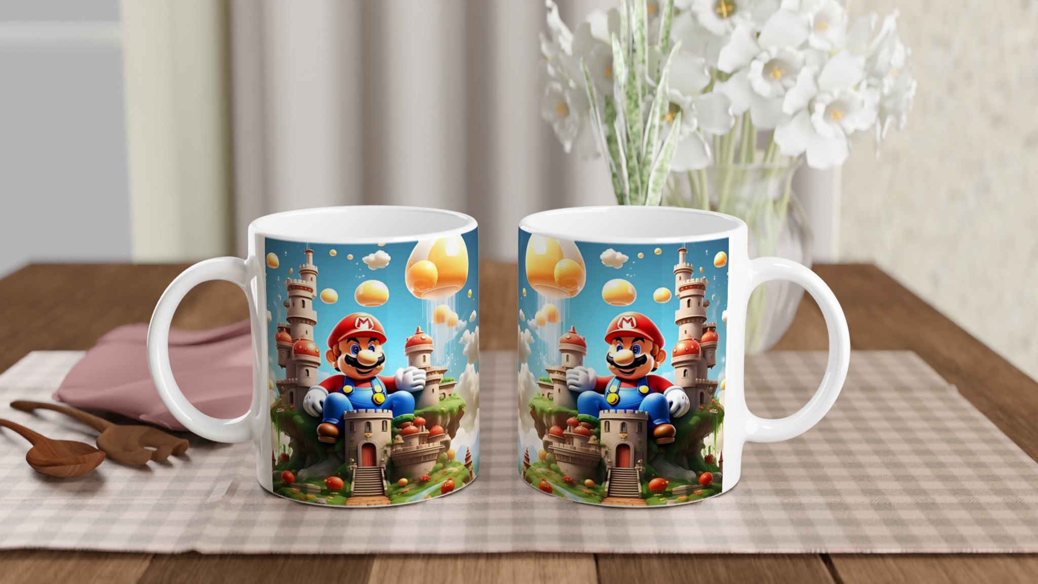 Premium 11oz Keramisk Mugg med Färgstark Mario & Sagoslott – Välj Bland Flera Fina Keramiska Färger 10 9a460842-3932-4aab-96ef-6a34f691afa9