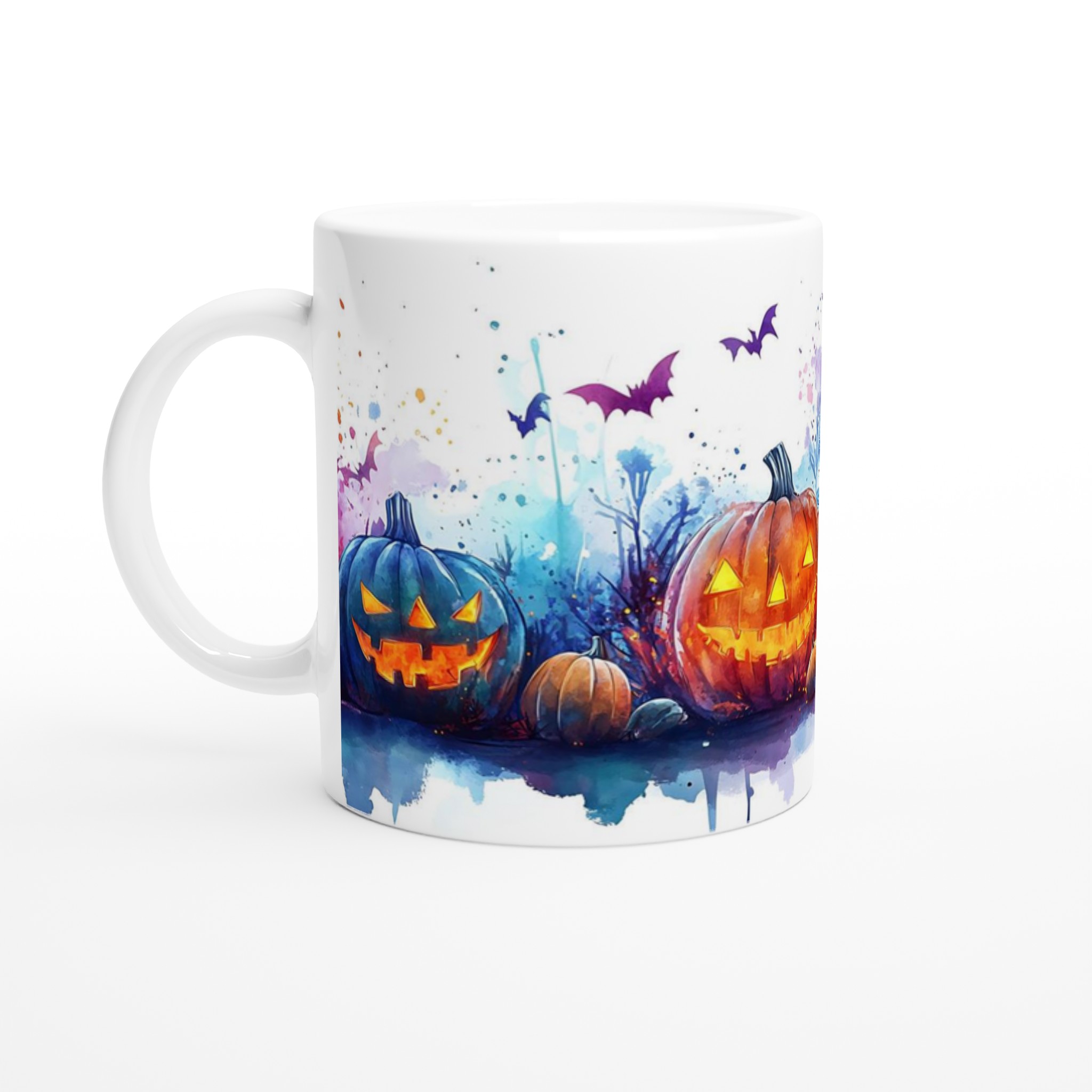 Mystiska Halloweenpumpor 11oz Keramikmugg - Spöklik Design i Färgstarka Nyanser 1 9a6b5977-4037-425e-baaa-285925e3ca3e