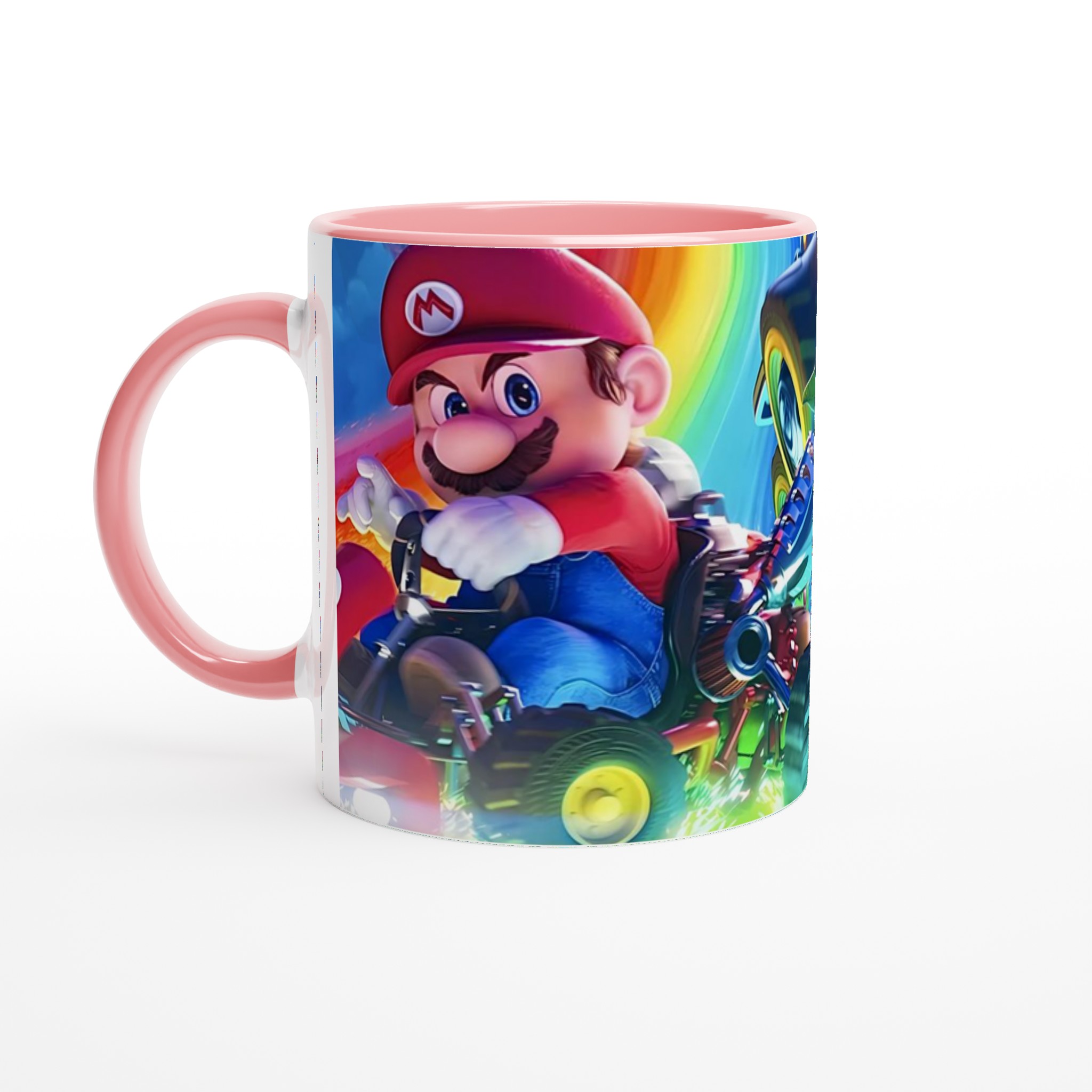 Vit 11oz keramisk mugg med inspirerande spelmotiv i regnbågens färger 6 9a876013-7508-4a29-a6cd-21be3aaad82c