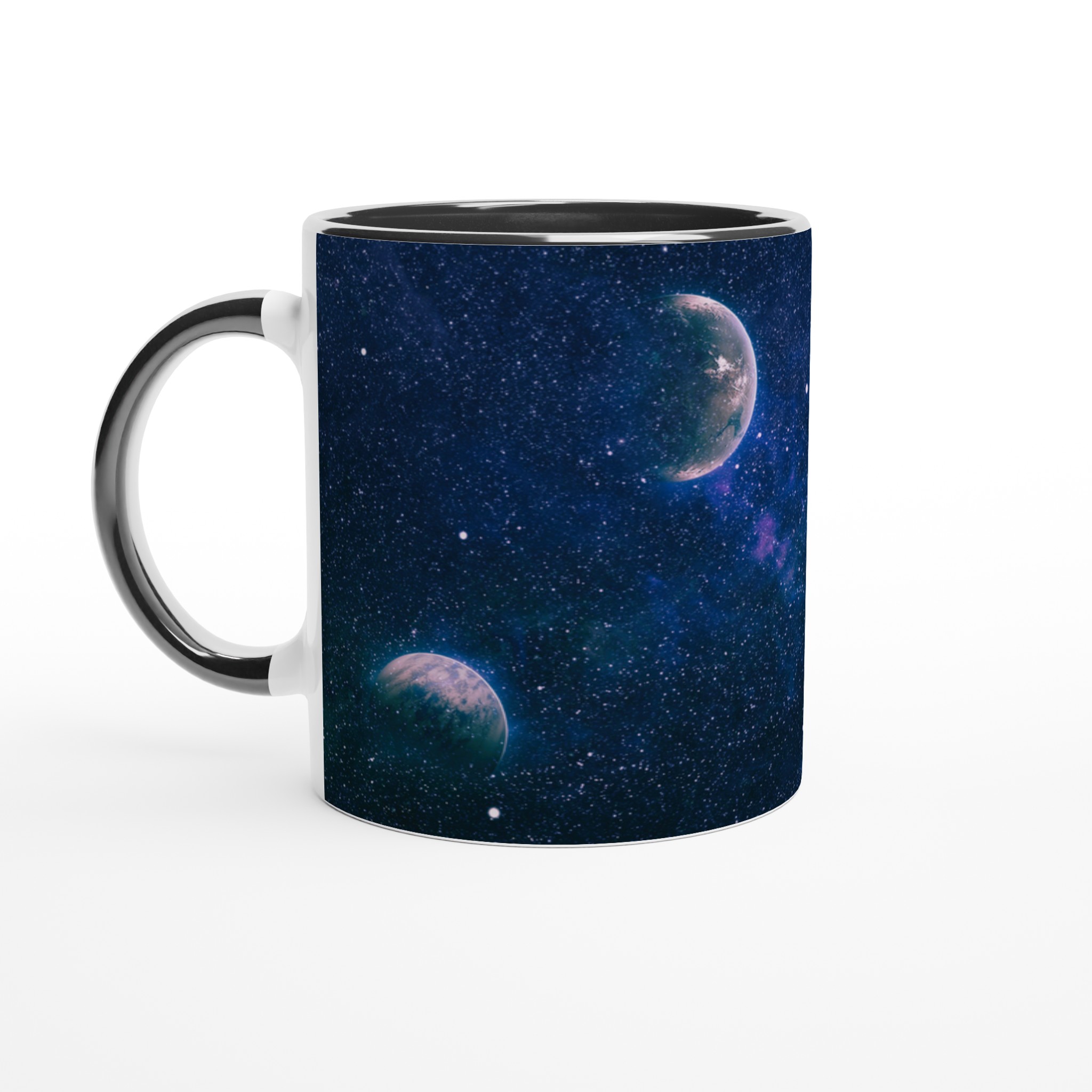 Vit 11oz keramisk mugg med stjärnklart rymdmotiv – välj din favoritfärg för en personlig touch 4 9ac0360d-8cdd-40d5-906a-9d1cd612fa4c