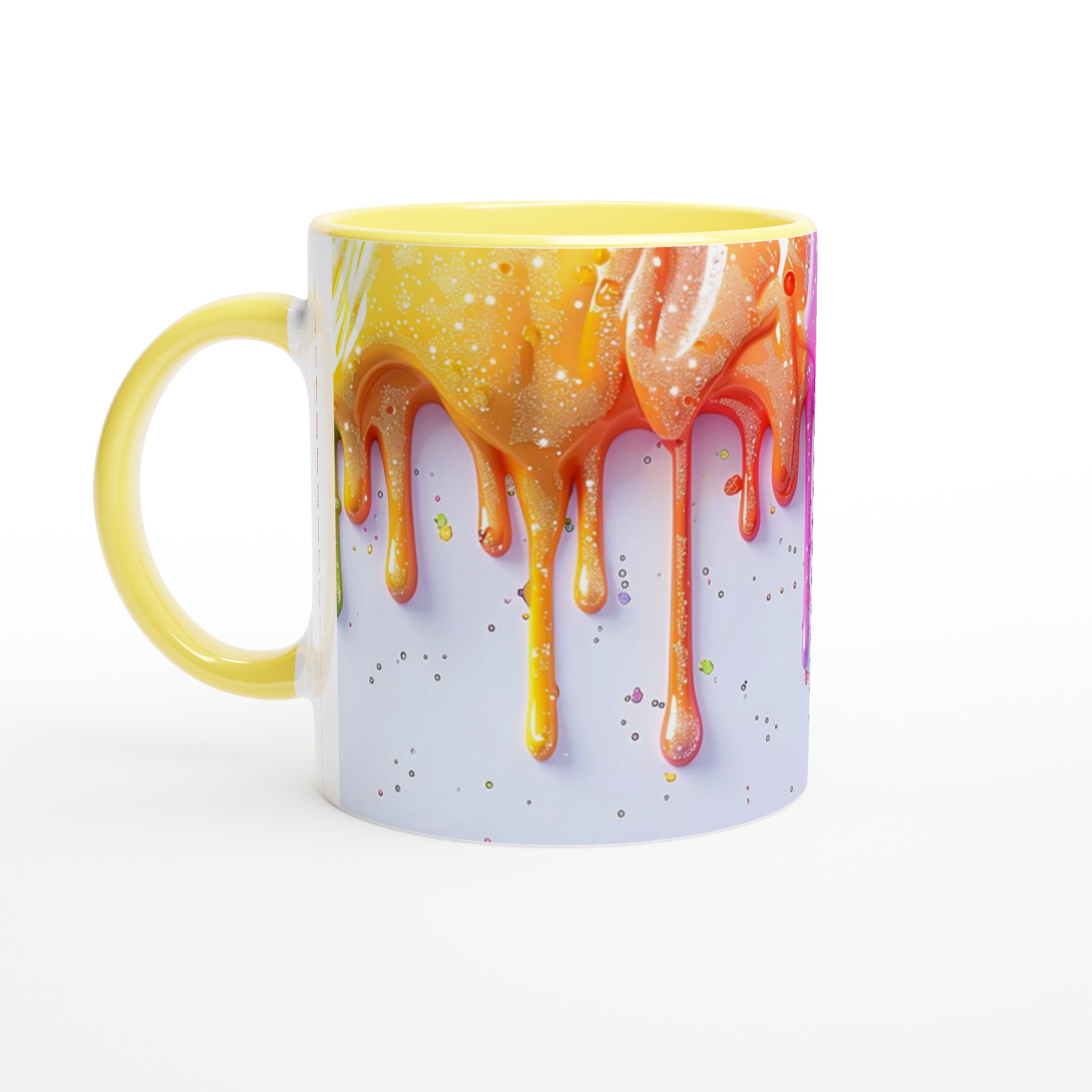 Rainbow Glitter Drip Keramikmugg - 11oz, Välj din favoritfärg för en magisk kaffestund! 3 9ae6e636-49d9-49f5-b283-3041173bde62