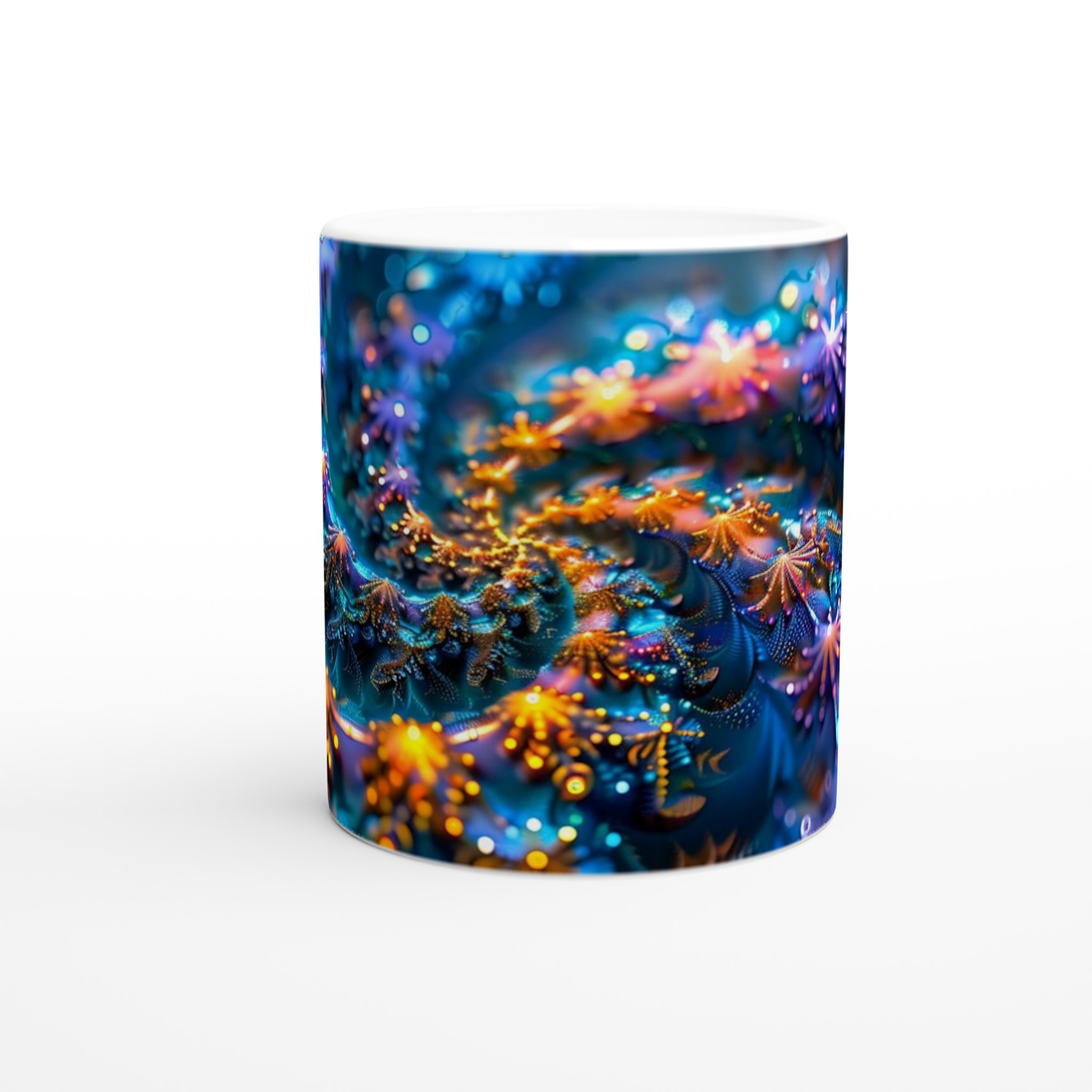 Kosmisk Dans 11oz Keramikmugg – Strålande Fraktal Konst i Din Hand 8 9af083d6-f439-497f-b828-69e4a985e4a2