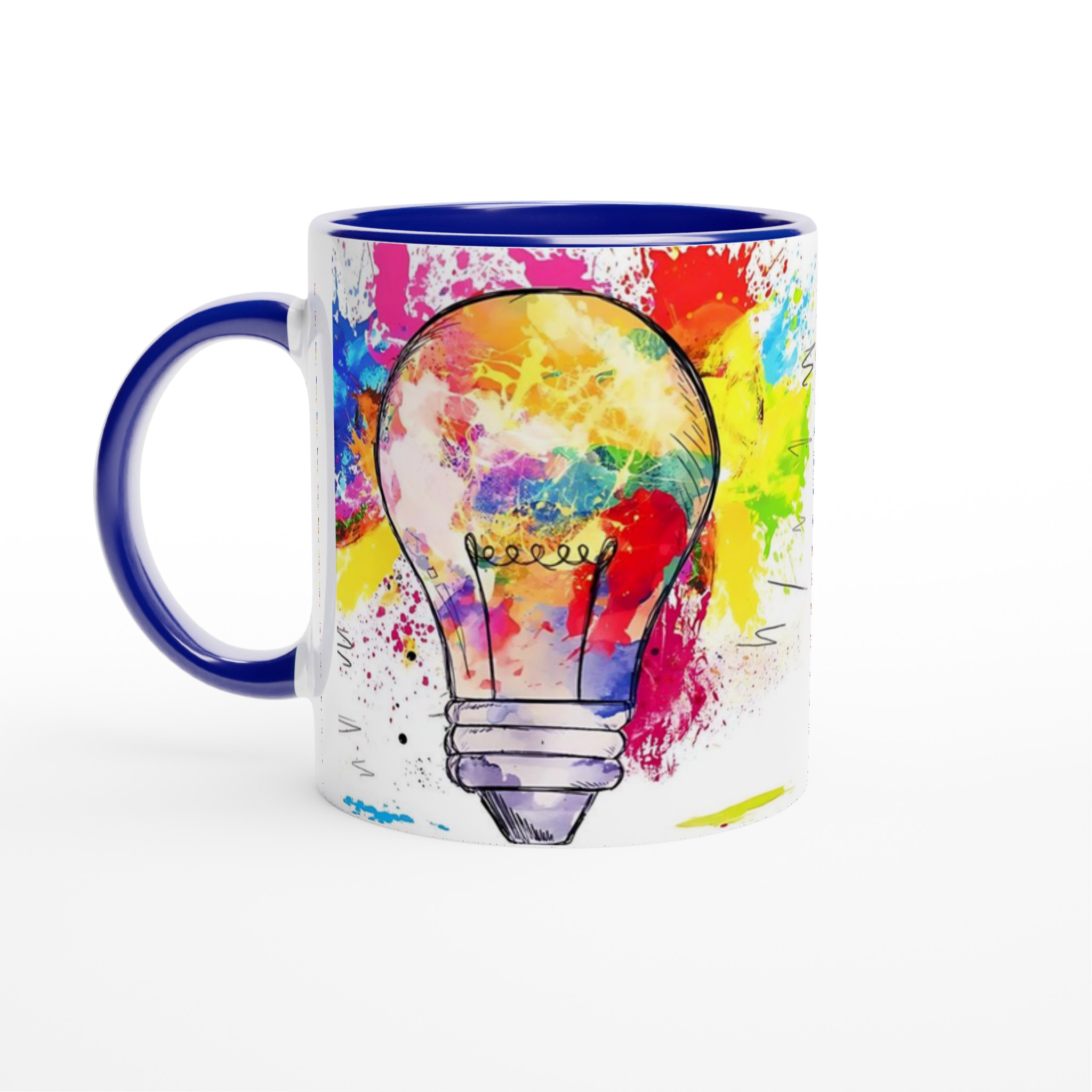 Vit 11oz keramisk mugg med färgstark, kreativ design – välj bland sju livfulla färger 2 9b02a2e4-7e88-4880-a48b-813cec0fea23