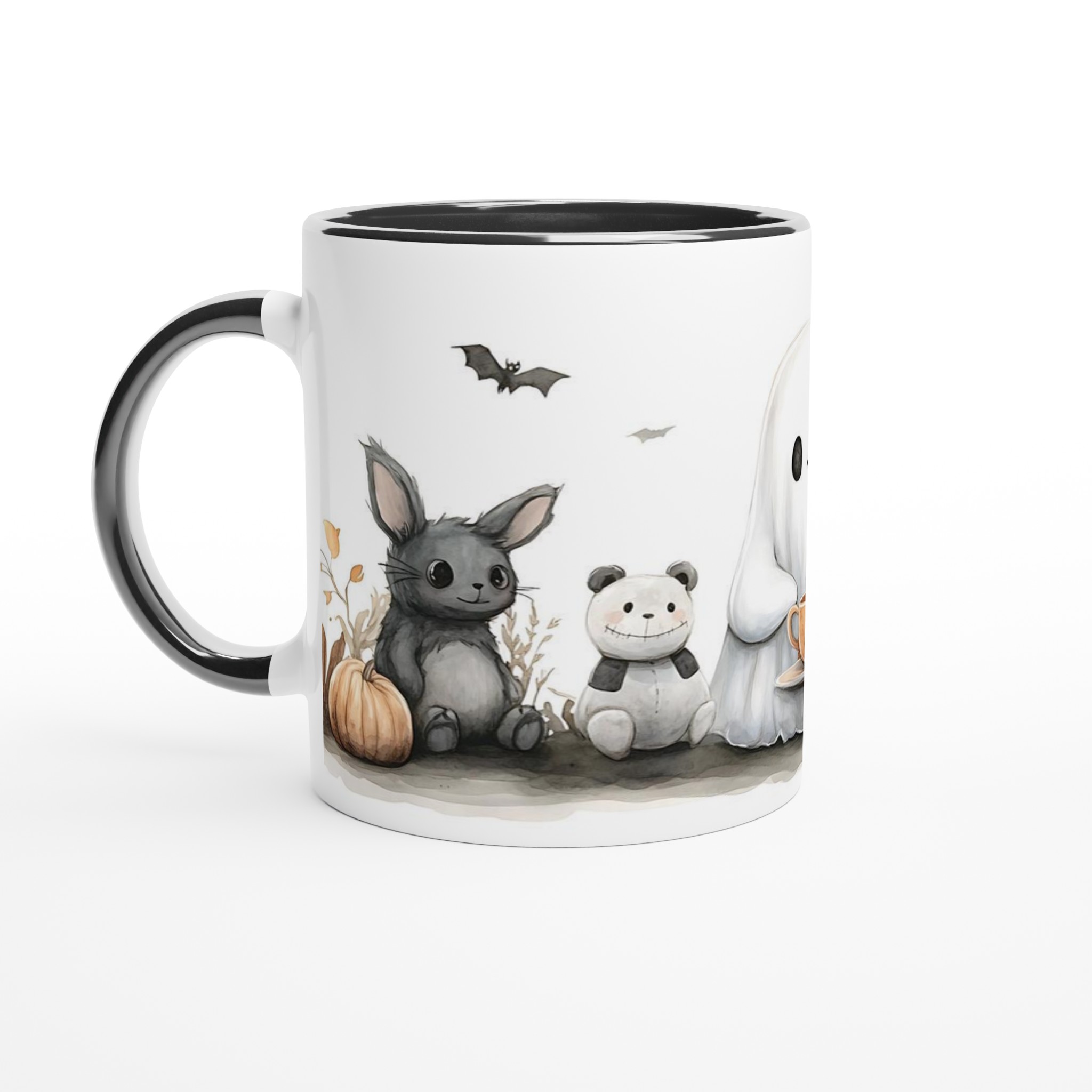 Mysig Spök- och Djurvänner Mugg – Söt Akvarelldesign för Kaffe & Te i Flera Keramiska Färger 4 9b05b5d9-ad64-4147-8ef1-8107f500add3