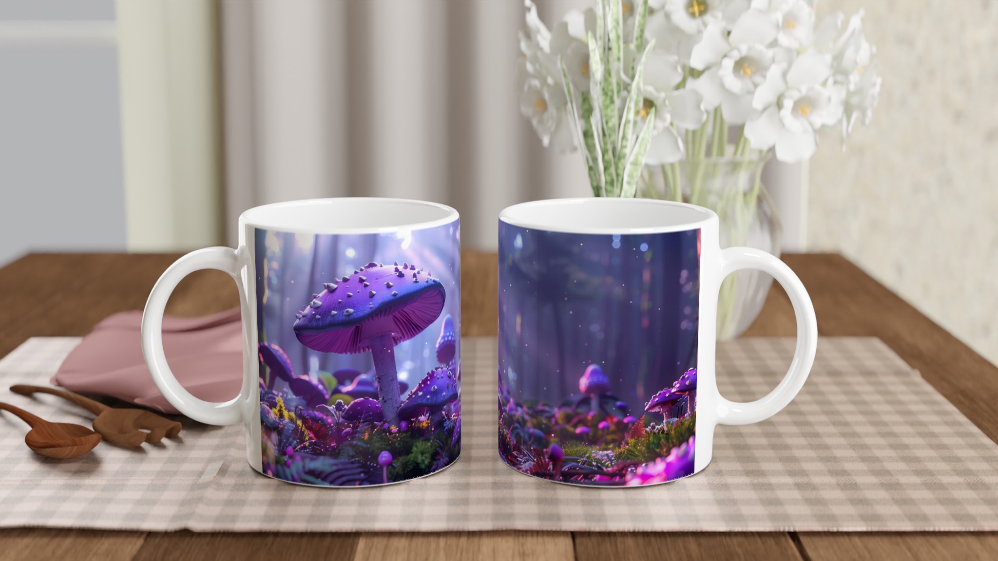 Magical Skogssvamp 11oz Keramisk Mugg – Dröm Dig Bort i Lila och Magenta 10 9b08025c-ab2c-4e8c-a4dd-f350ba4dc326