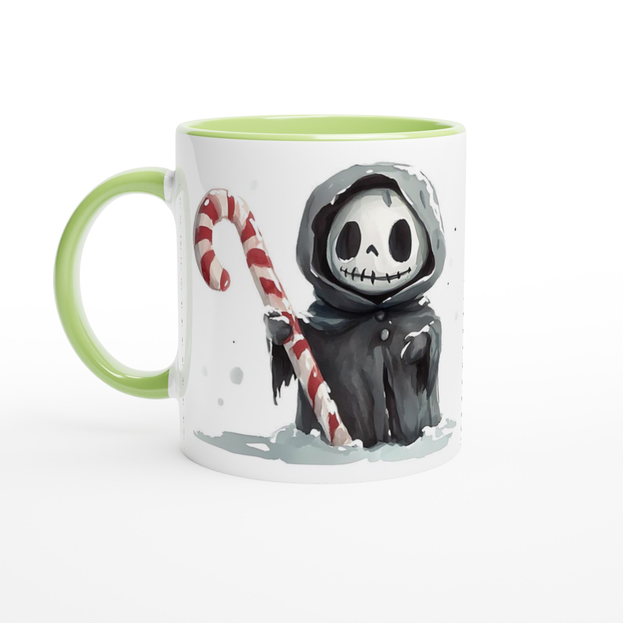 Söt Dödskalle med Polkagris Mugg - Vinterglädje & Charm i 11 oz Keramik, Välj Din Färg! 7 9b15e591-acb4-4462-b060-887280a4e950