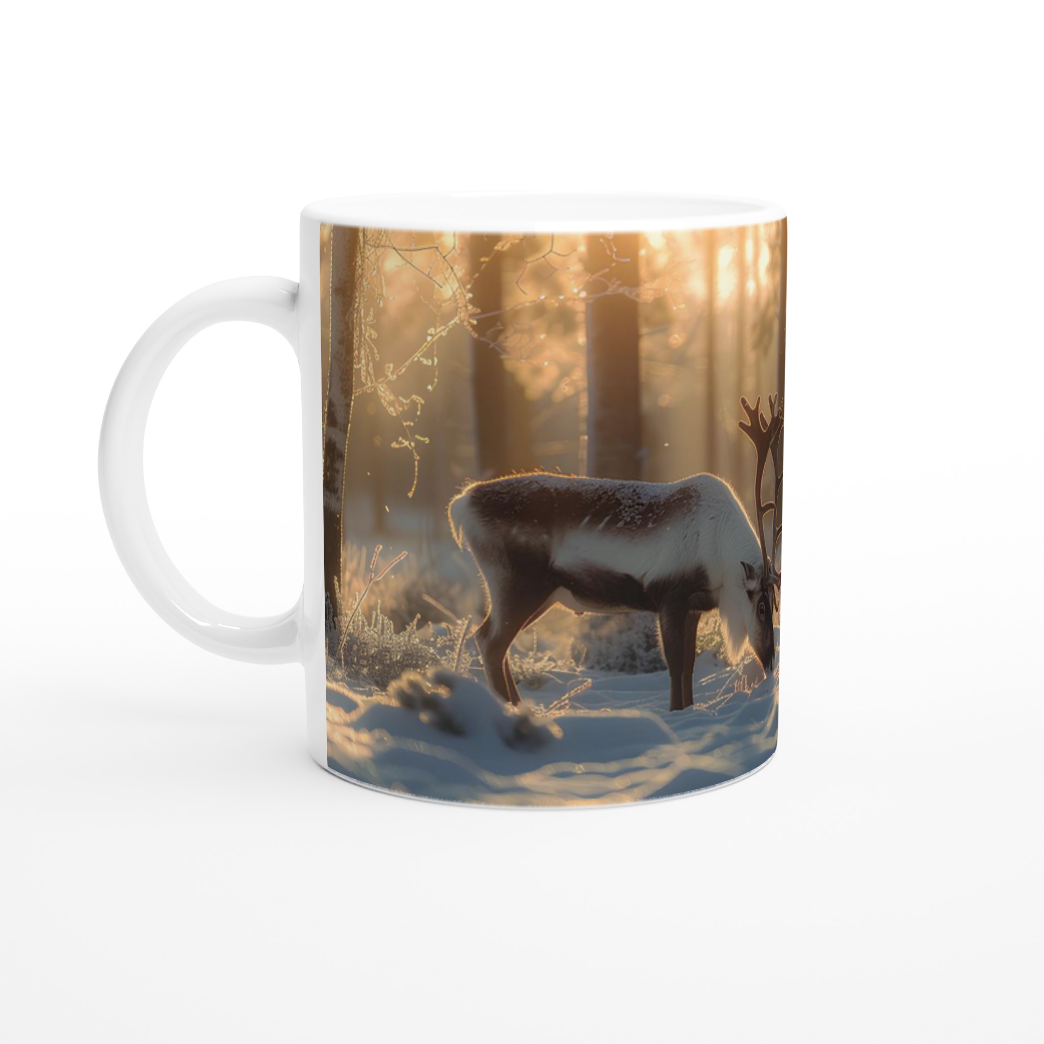 Nordisk Vintersaga Mugg – Magiskt Motiv med Ren i Solnedgång, 11oz Keramikmugg i Valfri Färg 1 9b16369f-f0d9-4222-b7f3-3083109042d3