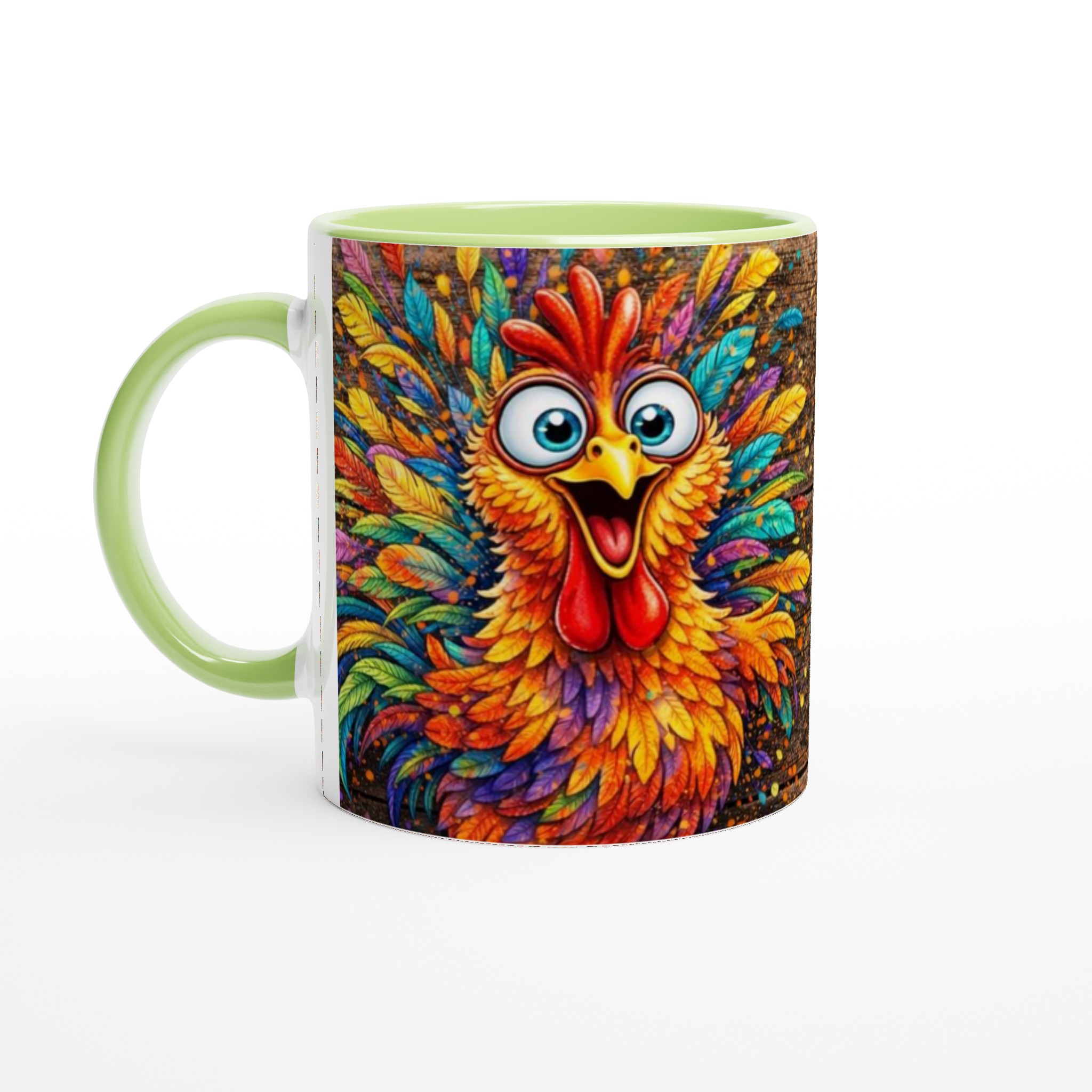 Vit 11oz keramisk mugg med färgstarkt Chicken Life-design i flera livfulla keramfärger 7 9b47d922-a569-4995-8b11-967f51b0fed0