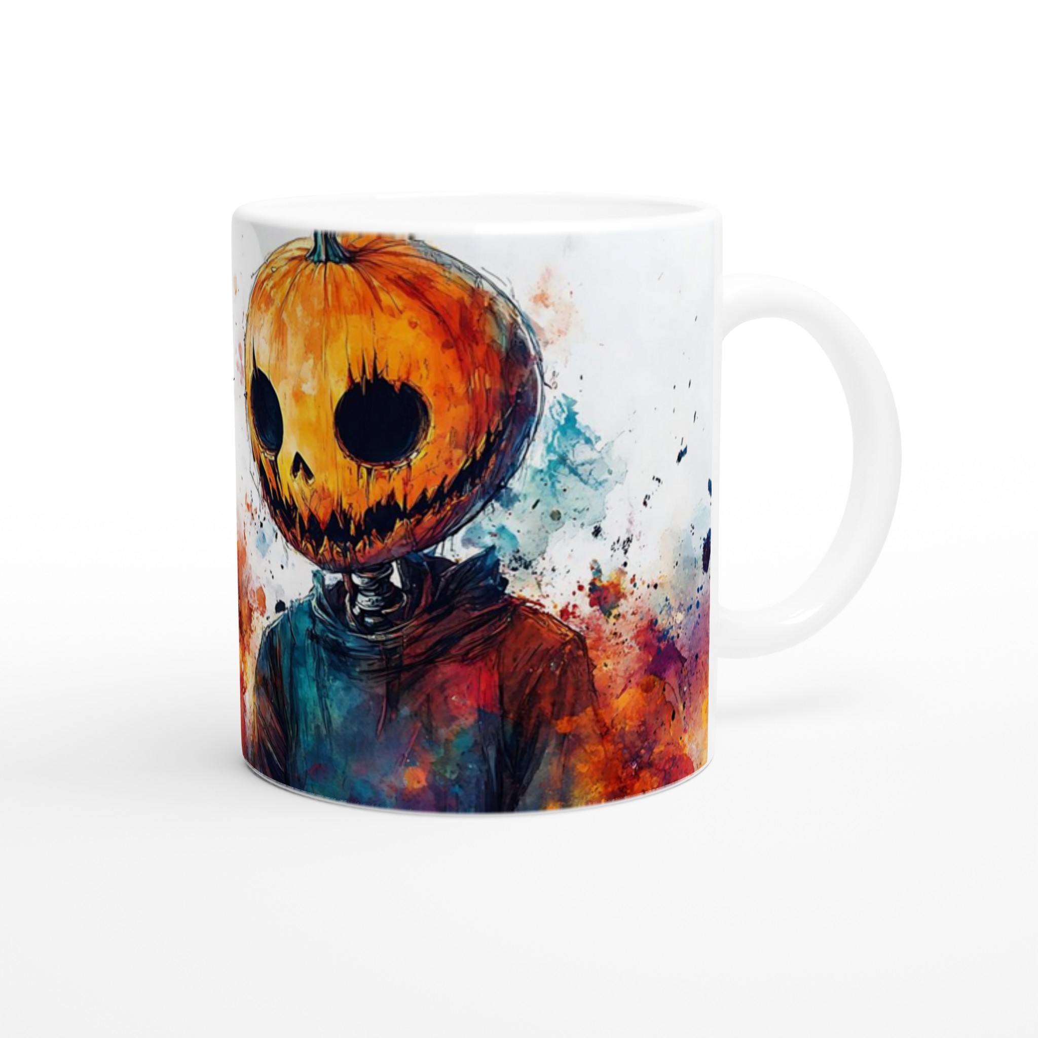 Pumpkin Head Watercolor Mugg – Spöklik Design i Din Favoritfärg 9 9b5fd3f4-cadc-4ae7-8e4f-c5994d4889a5