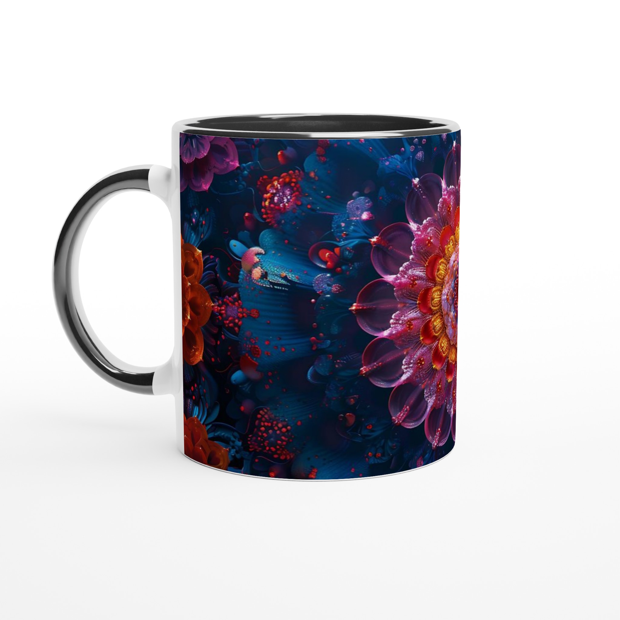 Kosmisk Blomstermugg – 11oz Keramisk Mugg med Hypnotisk Floral Design i Valfri Färg 4 9b7d135c-a6fa-4baa-ad79-dd94503dfaa8