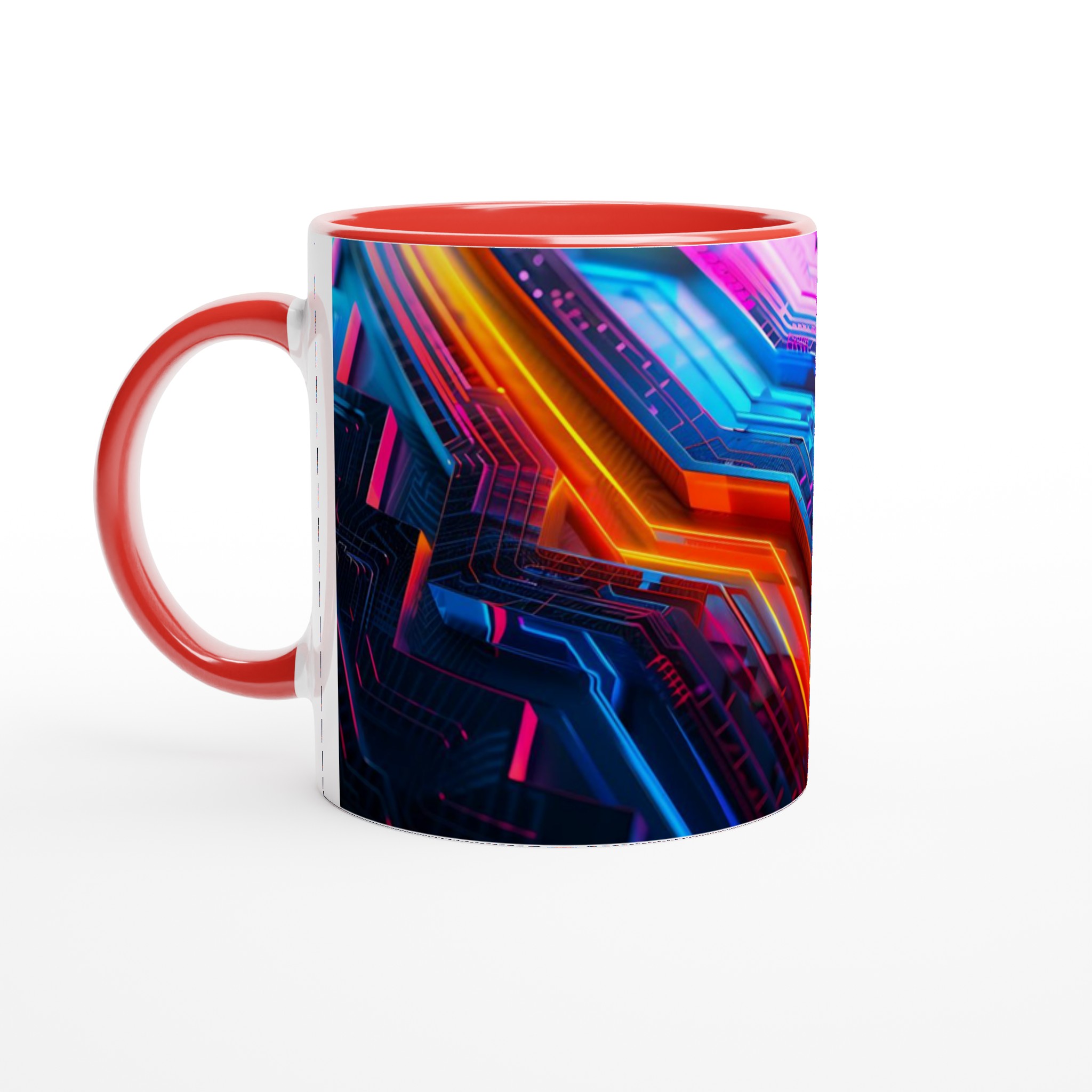 Neon Circuitry Design 11oz Keramisk Mugg – Lysande Abstrakt Konst för Din Kaffestund 5 9b92f7ee-978d-4e27-afa0-73edcd0a41f1