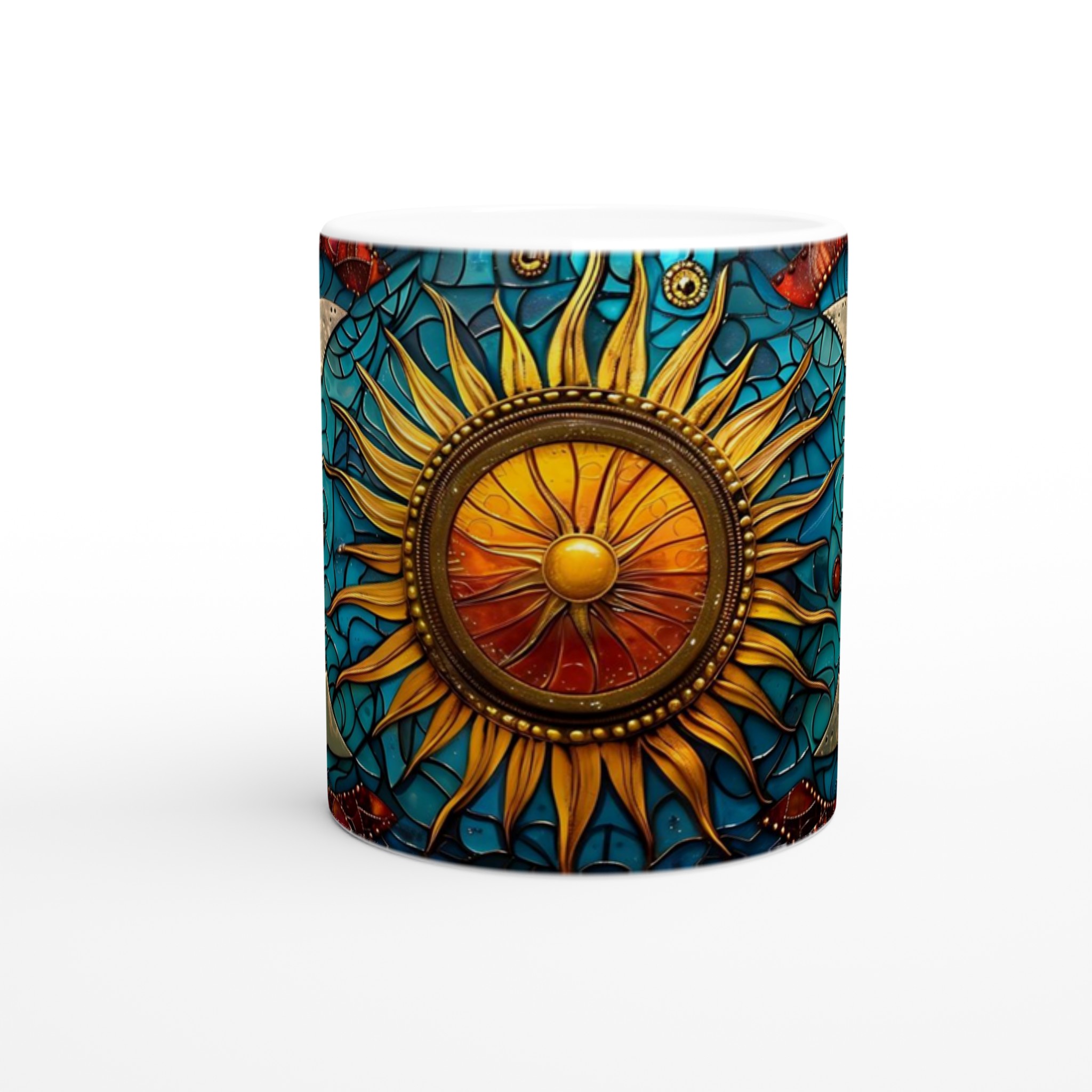 Celest Mugg: Sol & Måne i Stained Glass-stil – Välj din färg 8 9ba2ffb7-6c0f-460a-b8ce-881fdda9c477
