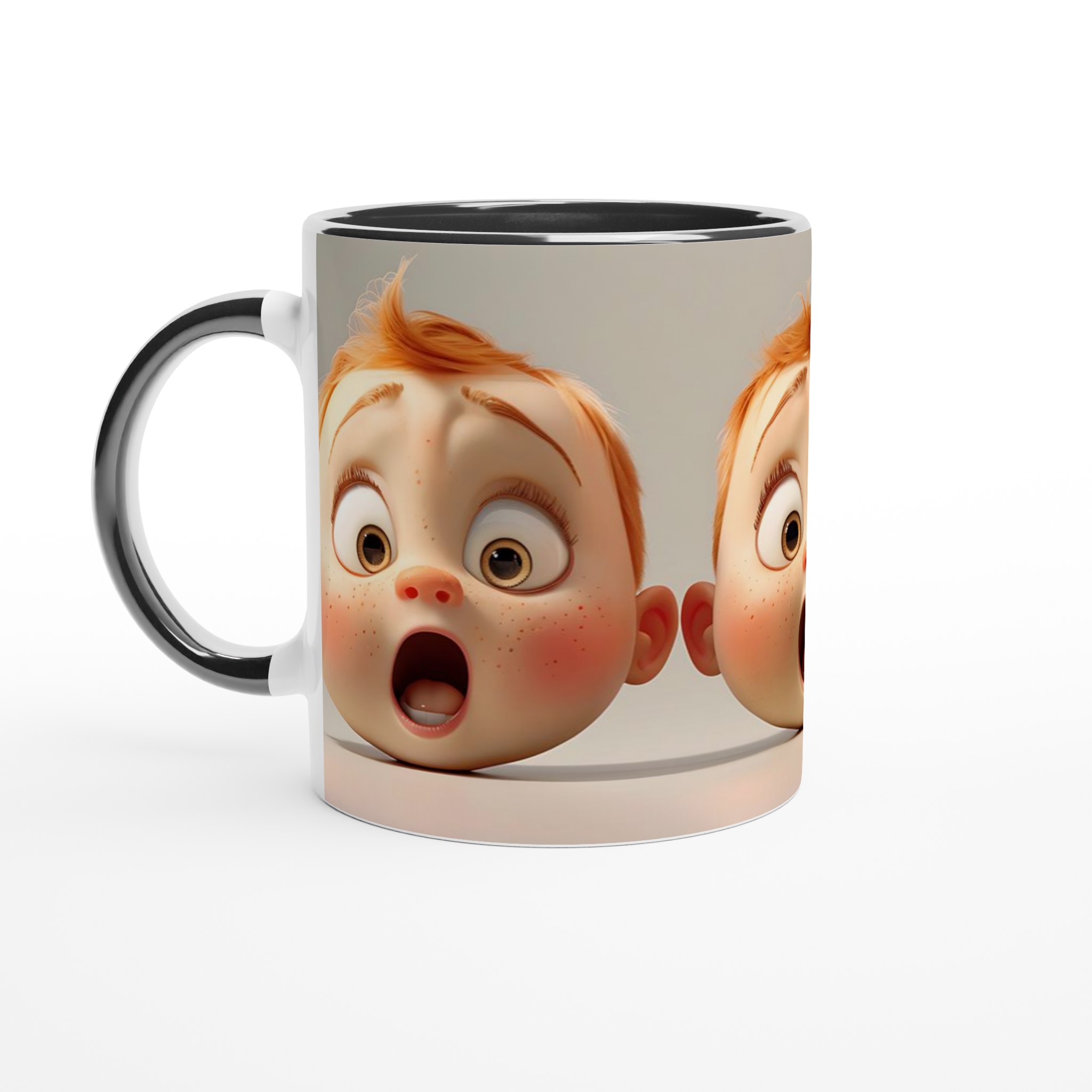 Förvånade Ansikten: Charmig 11oz Keramisk Mugg för Ditt Kaffe, Tillgänglig i Flera Färger! 4 9ba7cf59-ea7b-419c-bfbb-23cab66f7b65