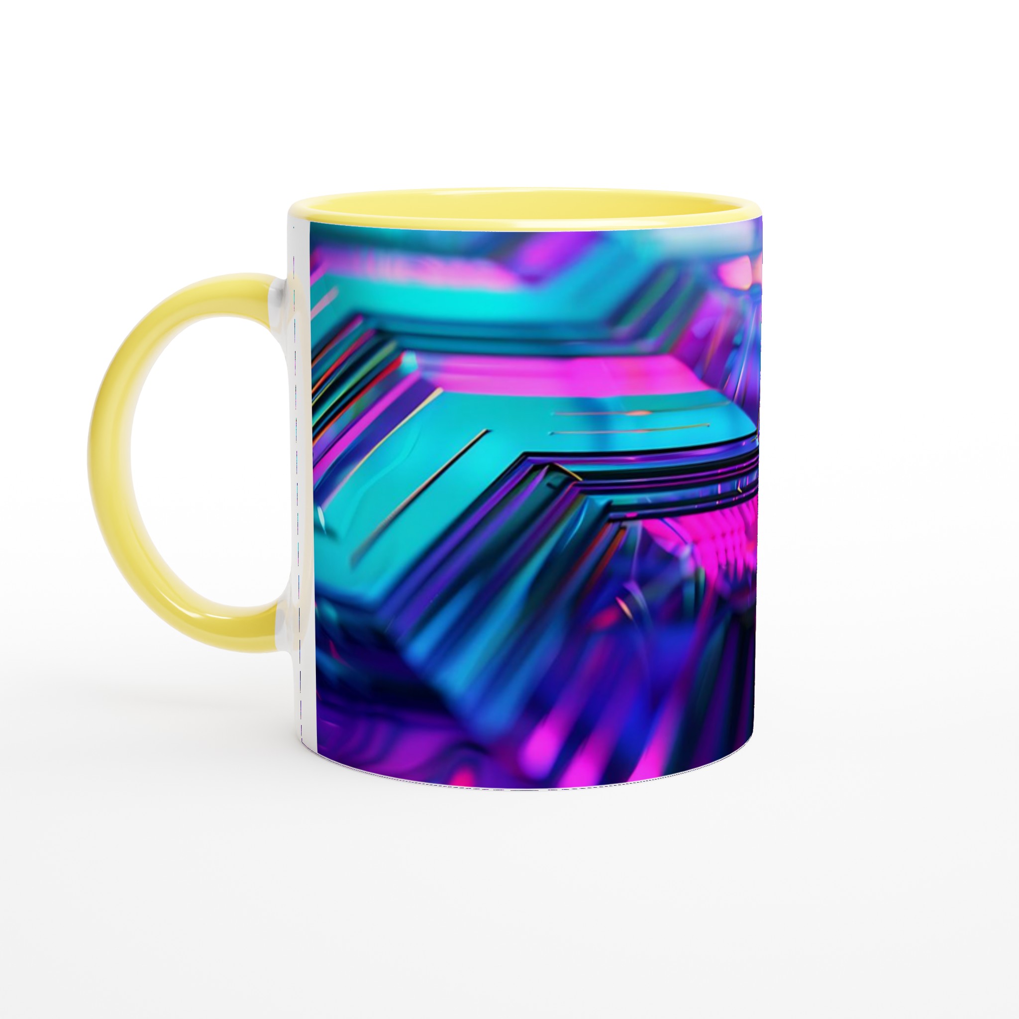 Neon Vågmönster 11oz Keramisk Mugg – Färgglad Abstrakt Design för Kaffe & Te i Flera Nyanser 3 9bae2562-ac84-4d9a-97c3-e94c6200cbb2