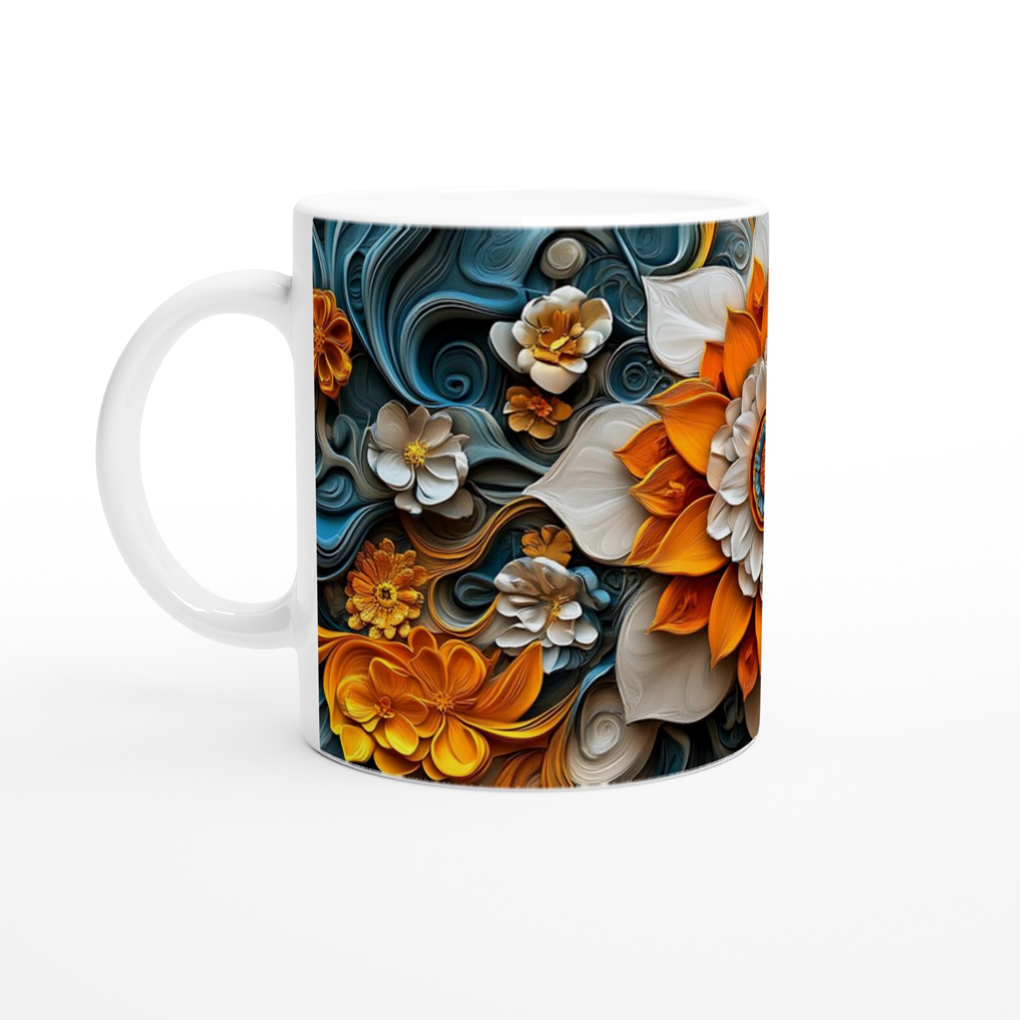 Abstrakt Mandala Konst Mugg – 11oz Keramisk Mugg i Ditt Val av 7 Levande Färger 1 9bb9df5b-64e0-43bf-af02-44b816562944