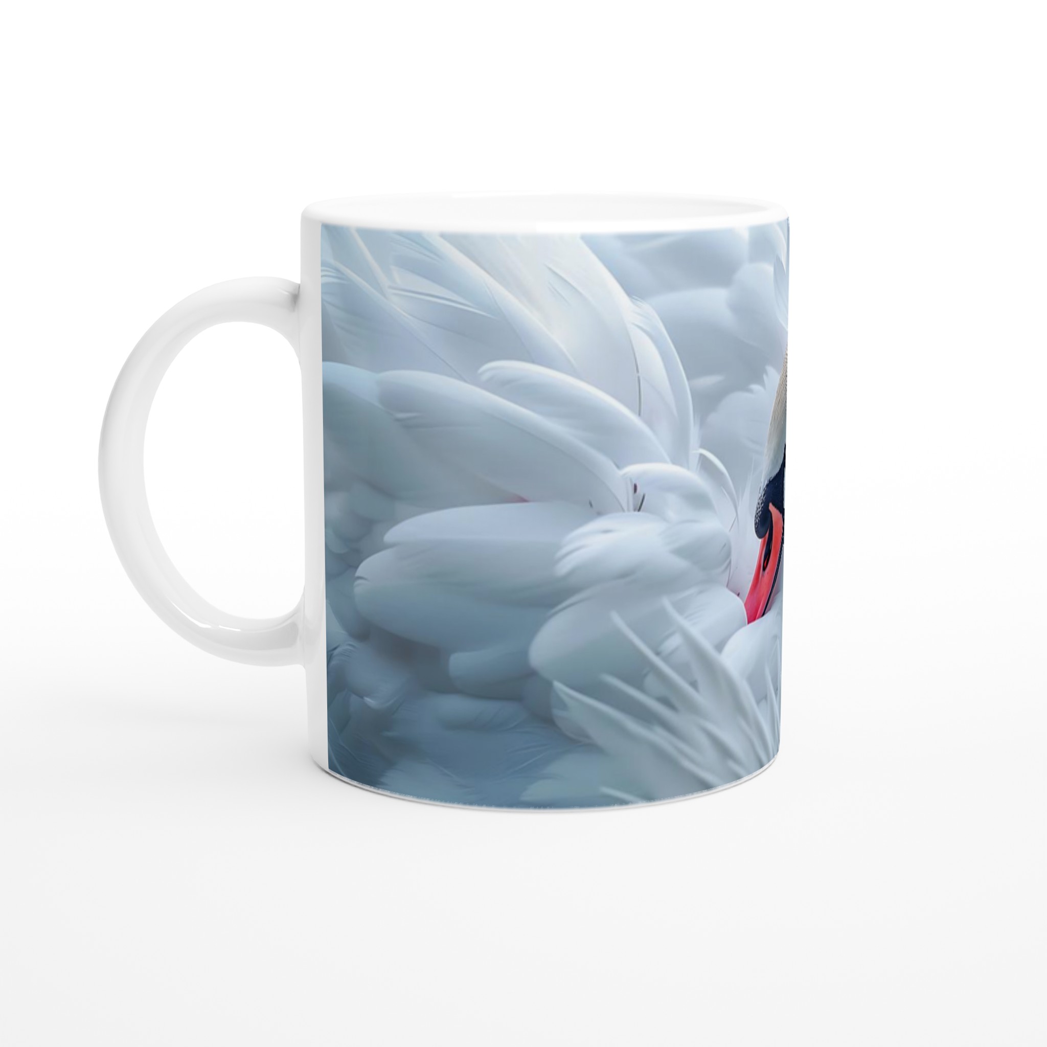 Elegant Svankärlek 11oz Keramisk Mugg – Dröm Dig Bort i Fjädermjuk Perfektion 1 9bf97e43-9e8a-4276-9993-629cdd10e29e