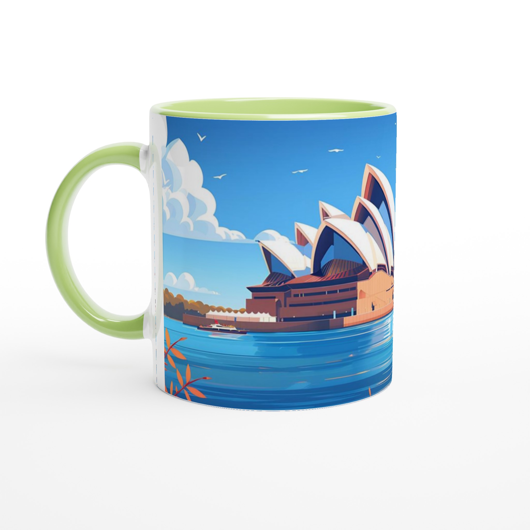 Sydney Opera House Konst Keramikmugg - 11oz Ikonisk Design, Välj Din Färg! 7 9c12cf52-7e4f-4dc0-9c9e-eeb8a4bded7d