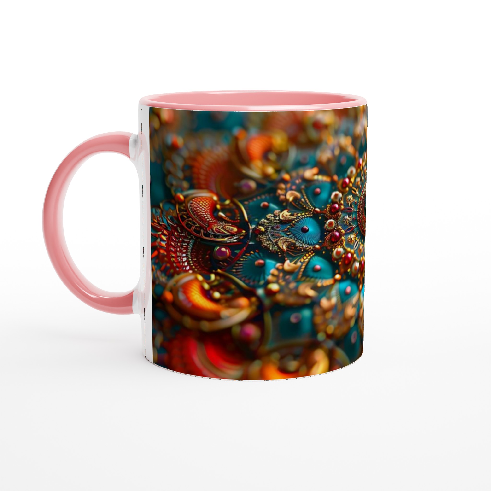 Mångfärgad Mandalainspirerad 11oz Keramikmugg – Vibrerande Design & Lyxiga Detaljer 6 9c770333-8694-4f62-925e-0c09dcd141ed
