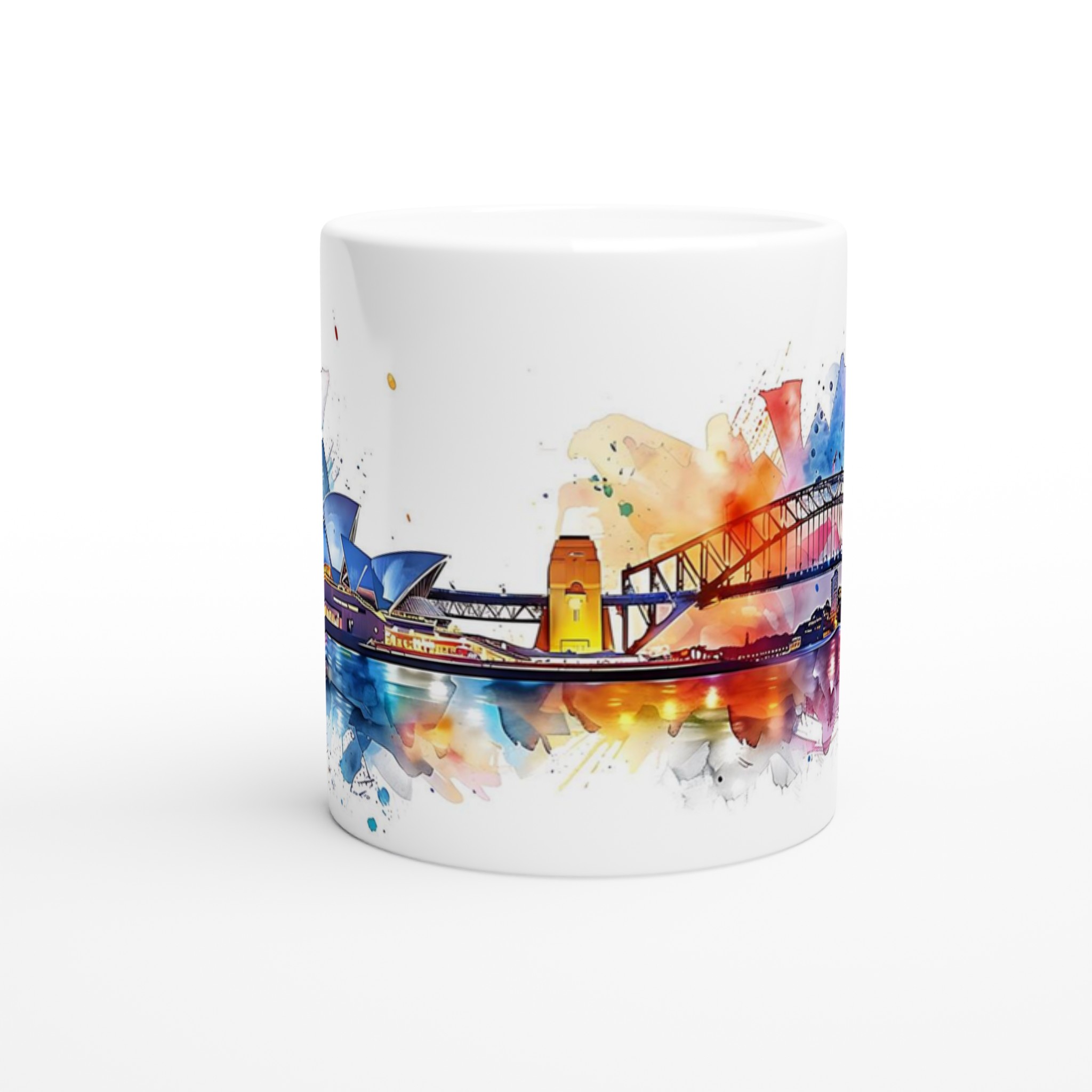 Sydney Skyline Akvarell Mugg – Färgstark Keramisk Kaffekopp 11oz 8 9c9af91a-0a5e-49e2-b036-55714c5522b1