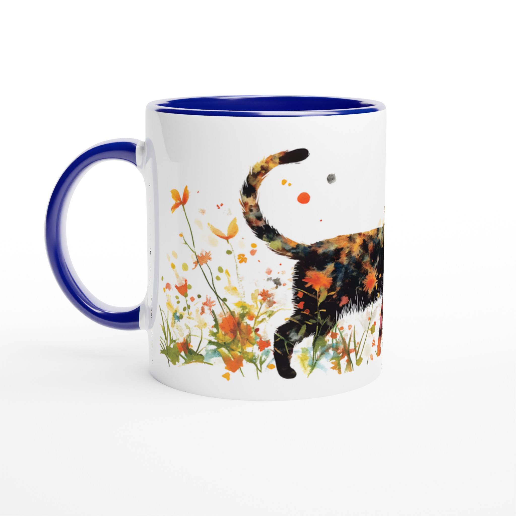Färgsprakande Katter & Blommor Keramikmugg - 11oz Konstverk för Din Kaffestund 2 9cb82982-de49-42fd-9278-8bc6d58a0f6c